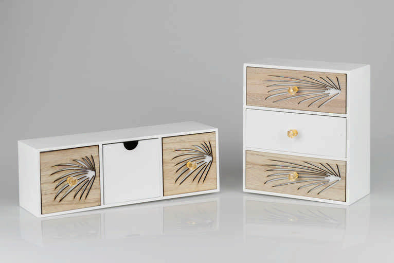 JOYERO 3 CAJONES MADERA TALLA 40x12x14 CM