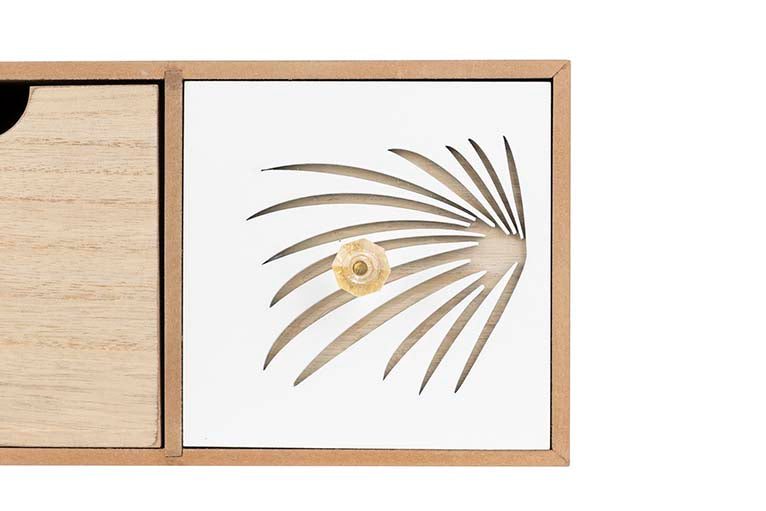 JEWELRY BOX 3 DRAWERS WOOD SIZE 40x12x14 CM