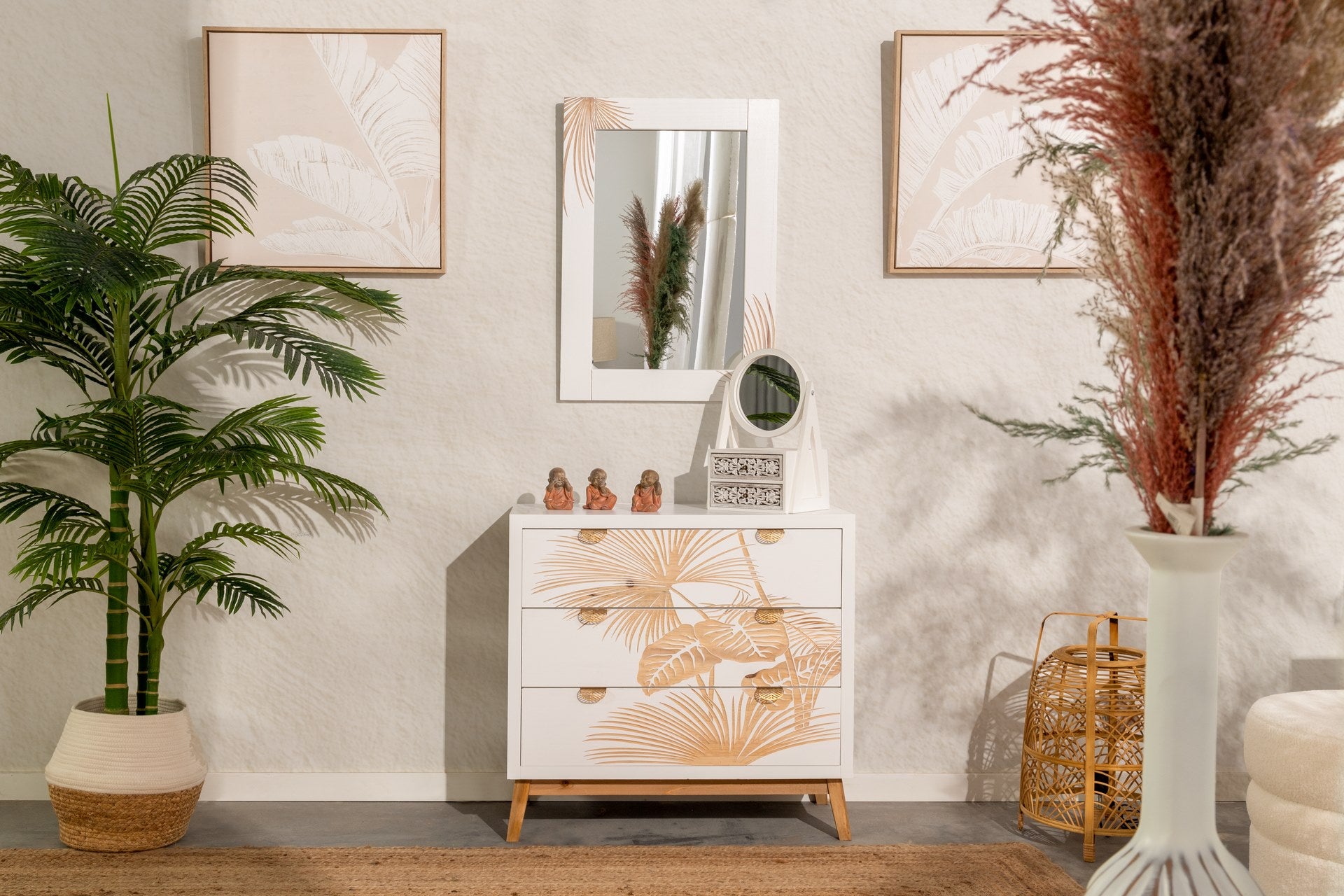 COMODA MADERA TALLA 3 CAJONES 80x34x76 CM