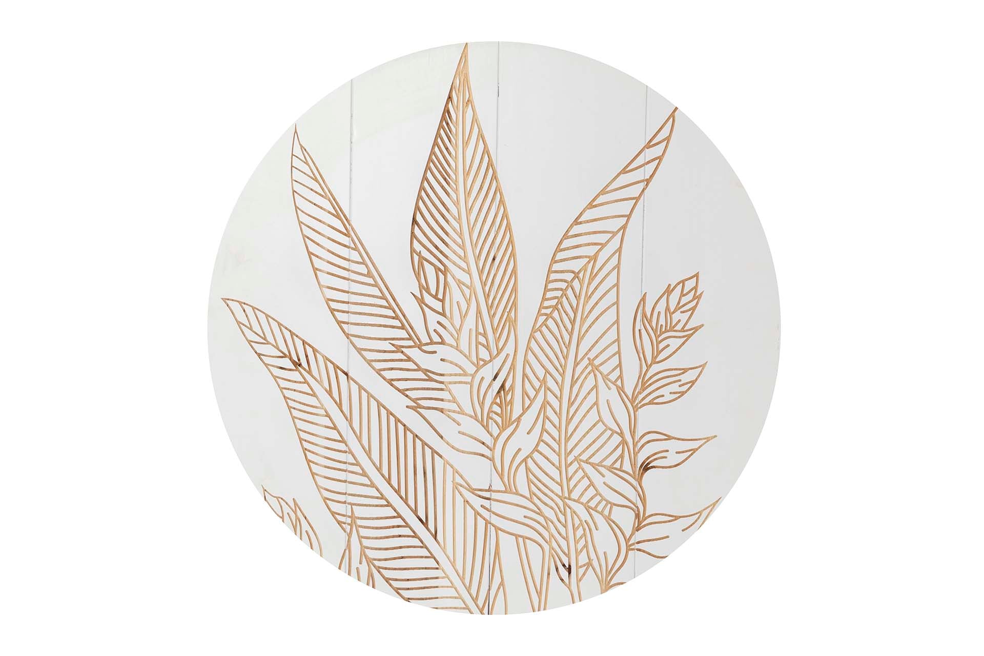 WOODEN SIDE TABLE SIZE 60x60x45 CM