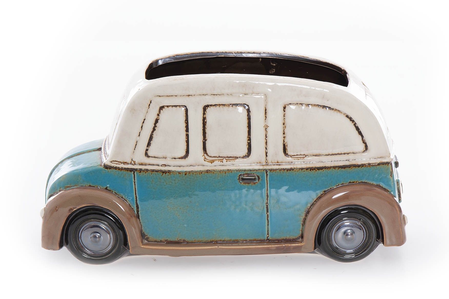 COCHE CERAMICA CON MACETERO 31x11x17 CM