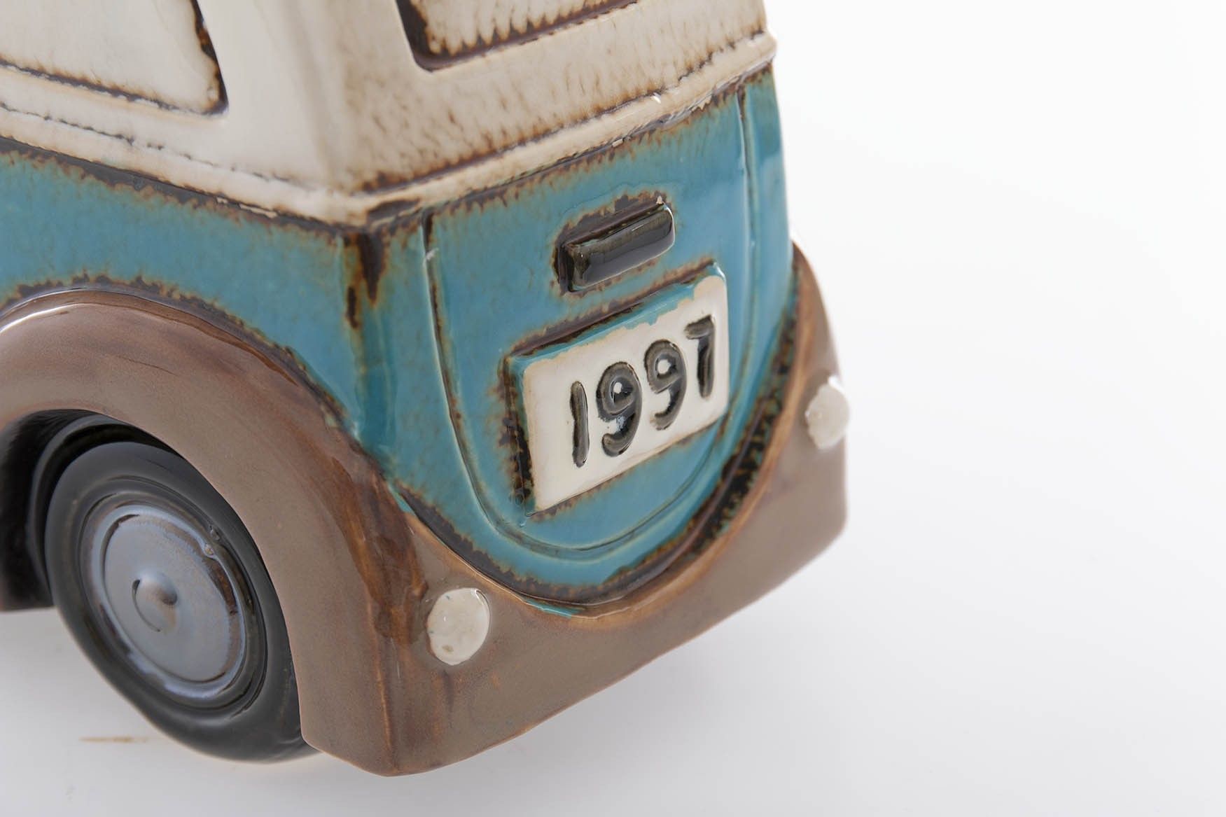 COCHE CERAMICA CON MACETERO 31x11x17 CM
