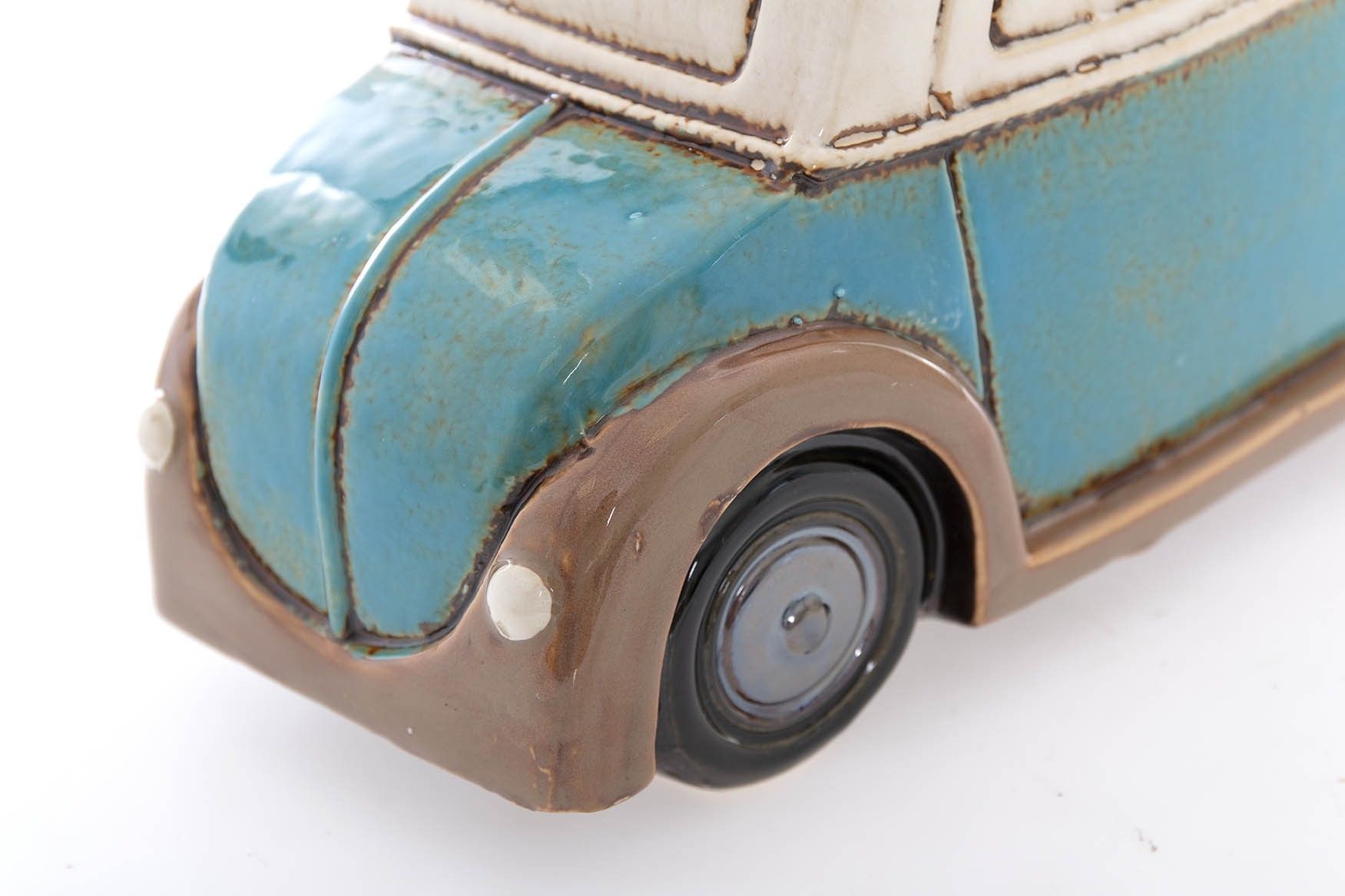 COCHE CERAMICA CON MACETERO 31x11x17 CM
