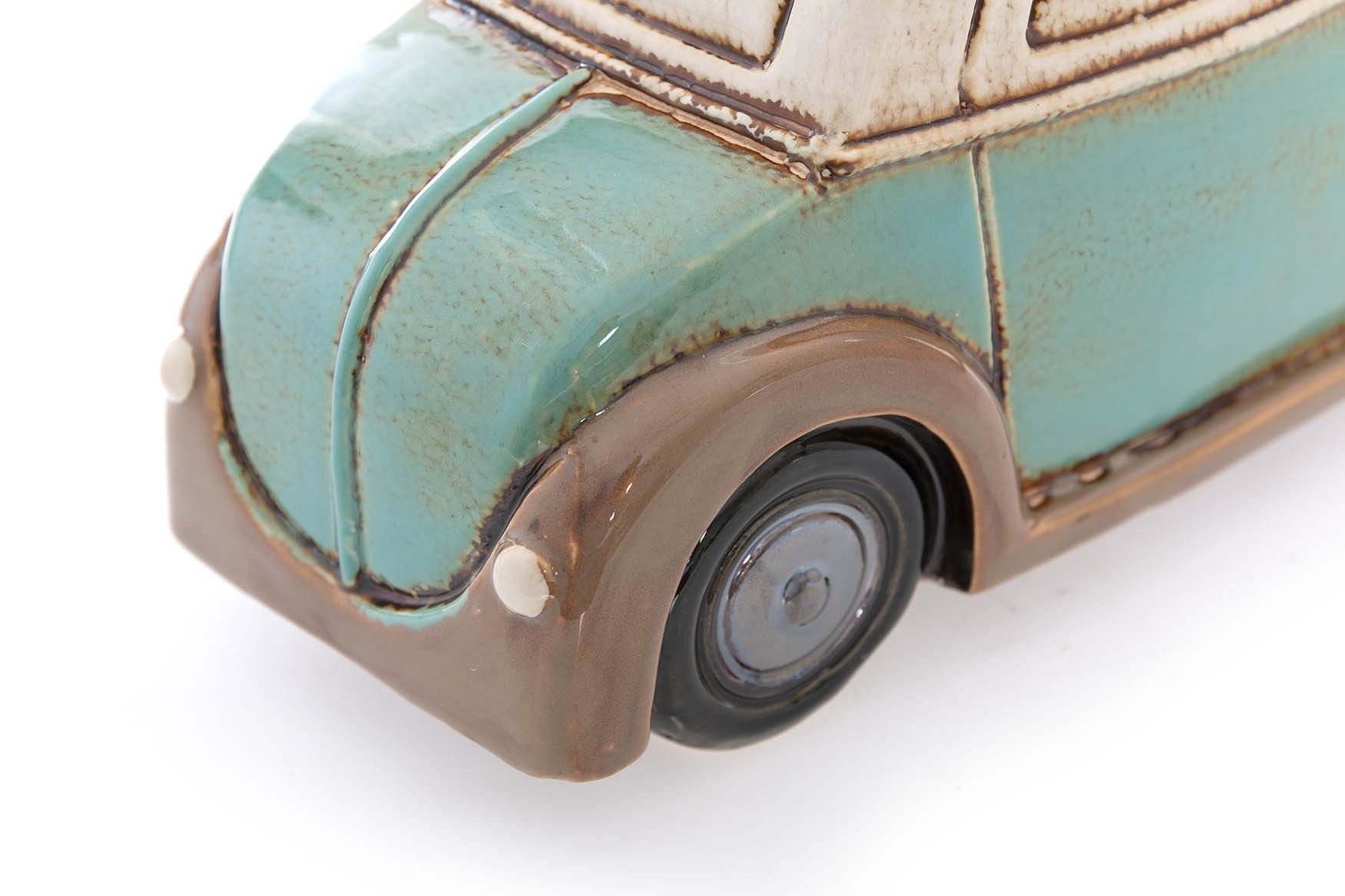 COCHE CERAMICA CON MACETERO 31x11x17 CM