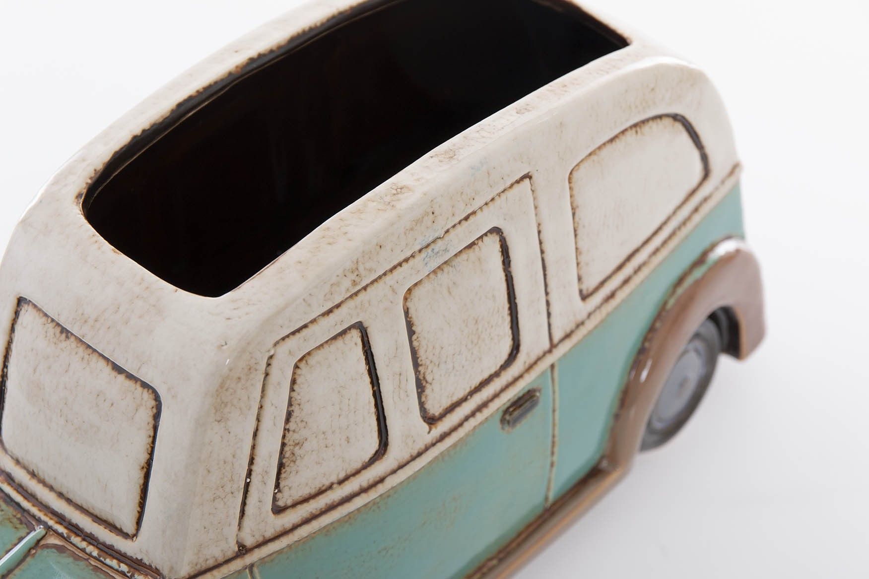 COCHE CERAMICA CON MACETERO 31x11x17 CM