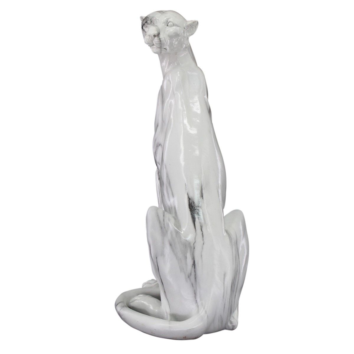 Marble Sitting Leopard