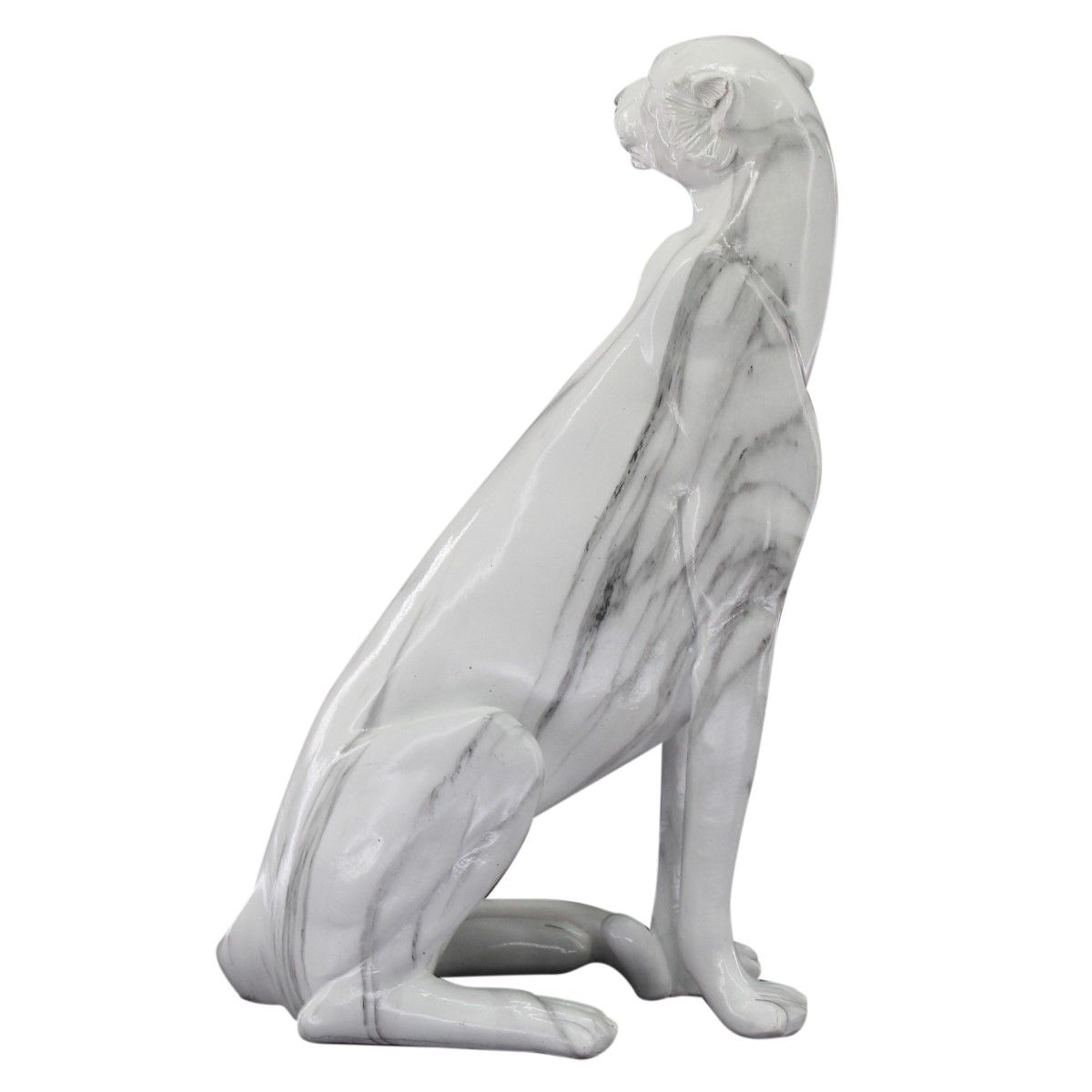 Marble Sitting Leopard