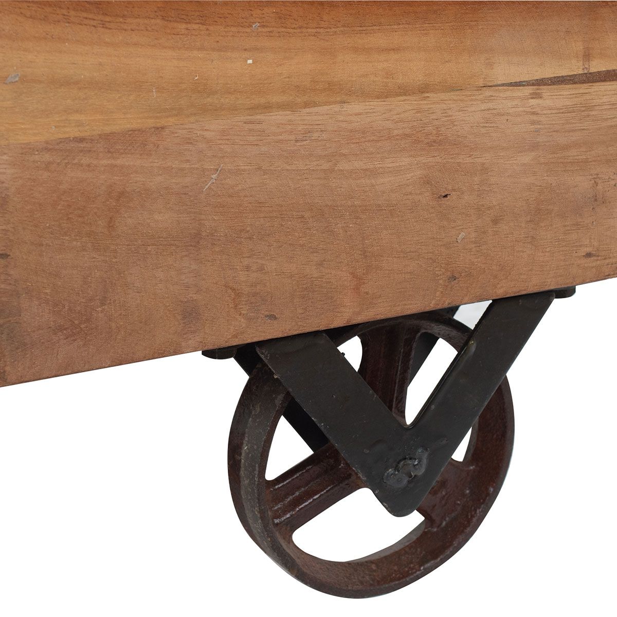 Mesa pequena com rodas e 5 gavetas