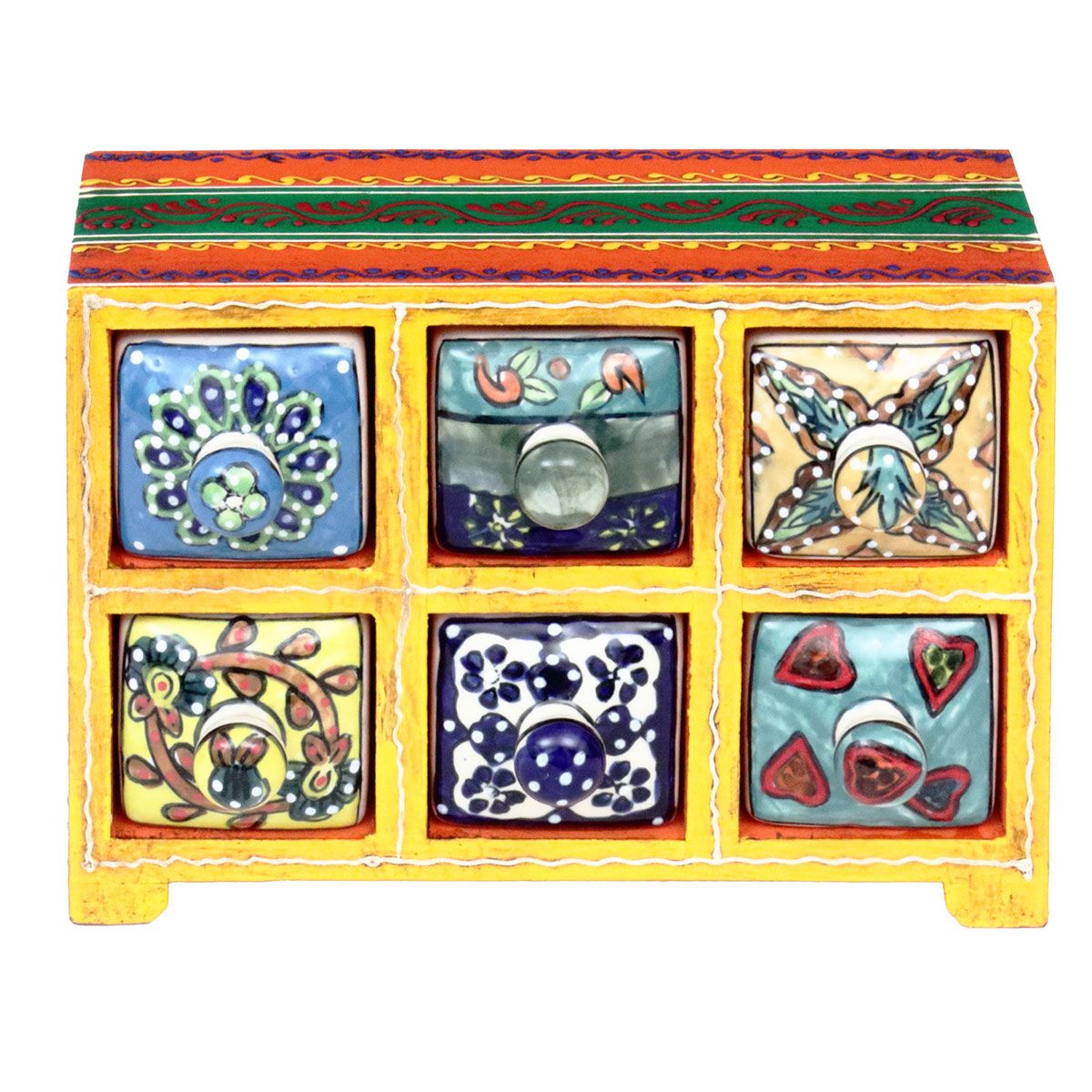 Porta-tempero com 6 gavetas