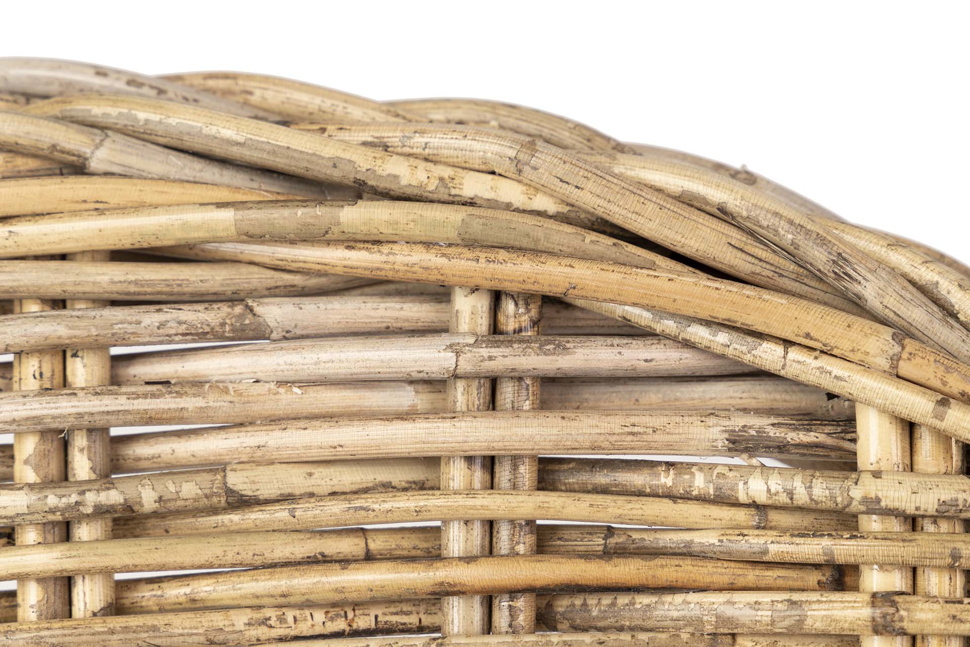 POLTRONA COM ALMOFADA BEGE RATTAN NATURAL 60x57x85 CM