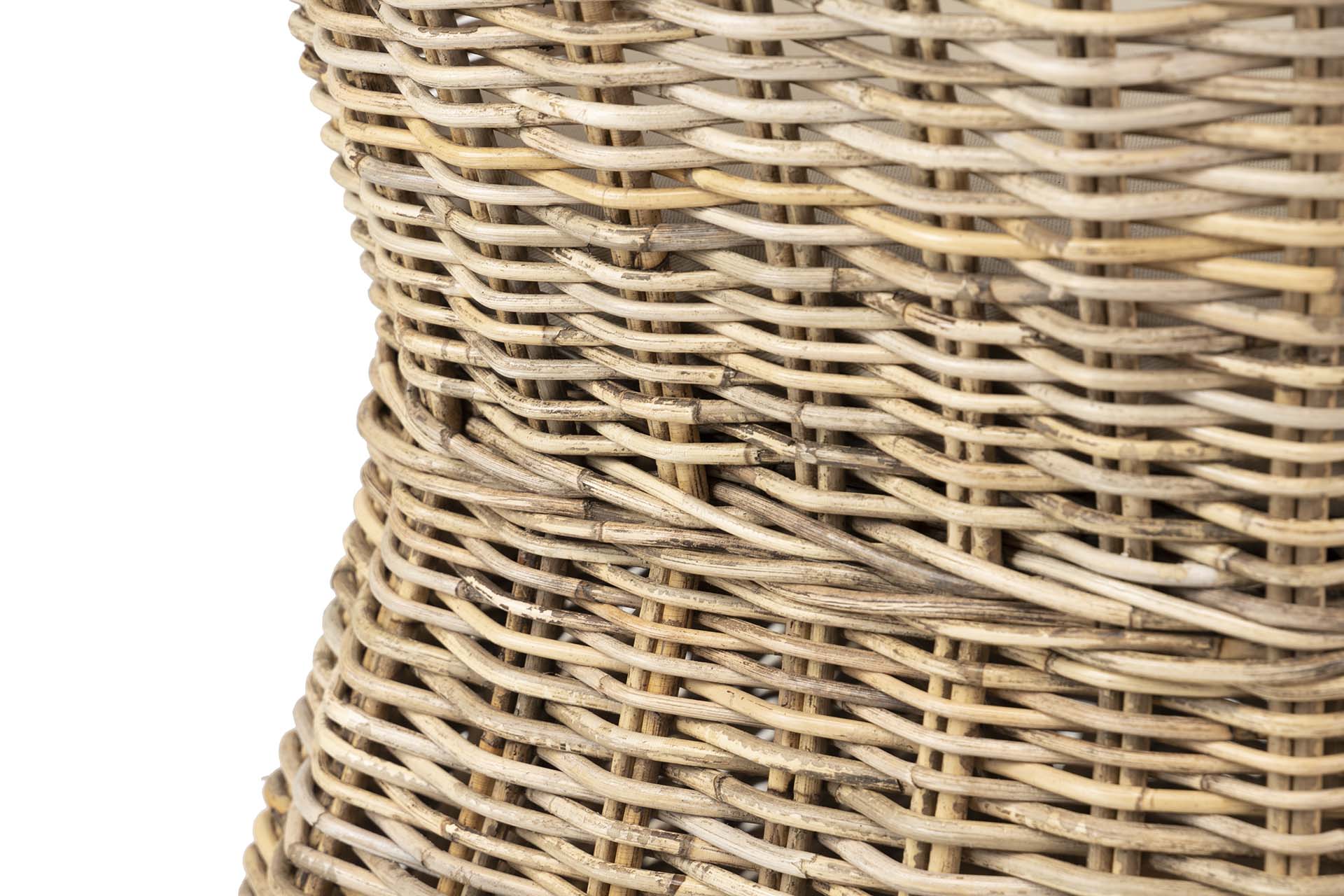 POLTRONA COM ALMOFADA BEGE RATTAN NATURAL 60x57x85 CM