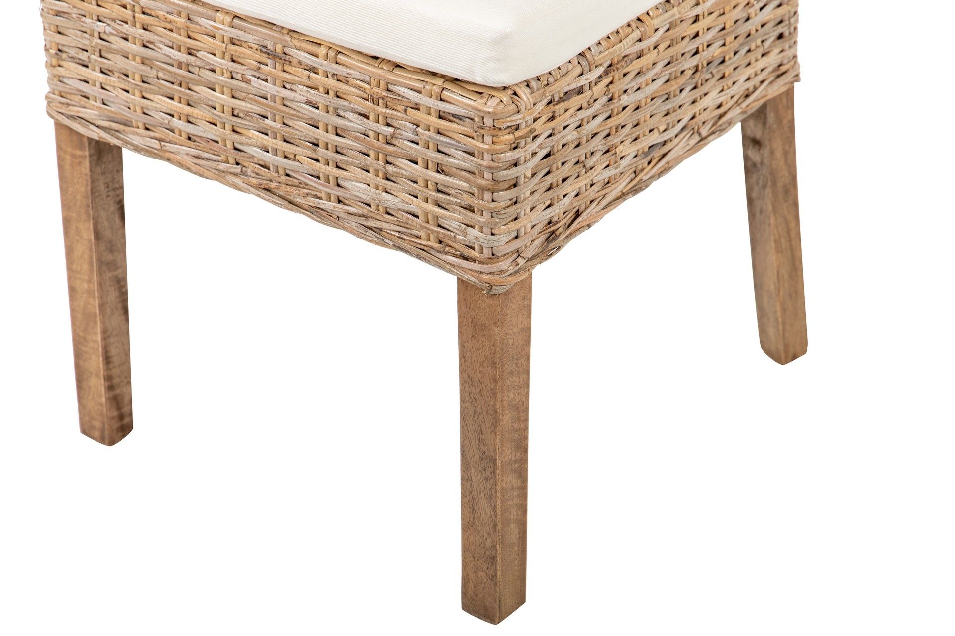 SILLA RATAN LINO MADERA BEIGE NATURAL 53x48x98 CM