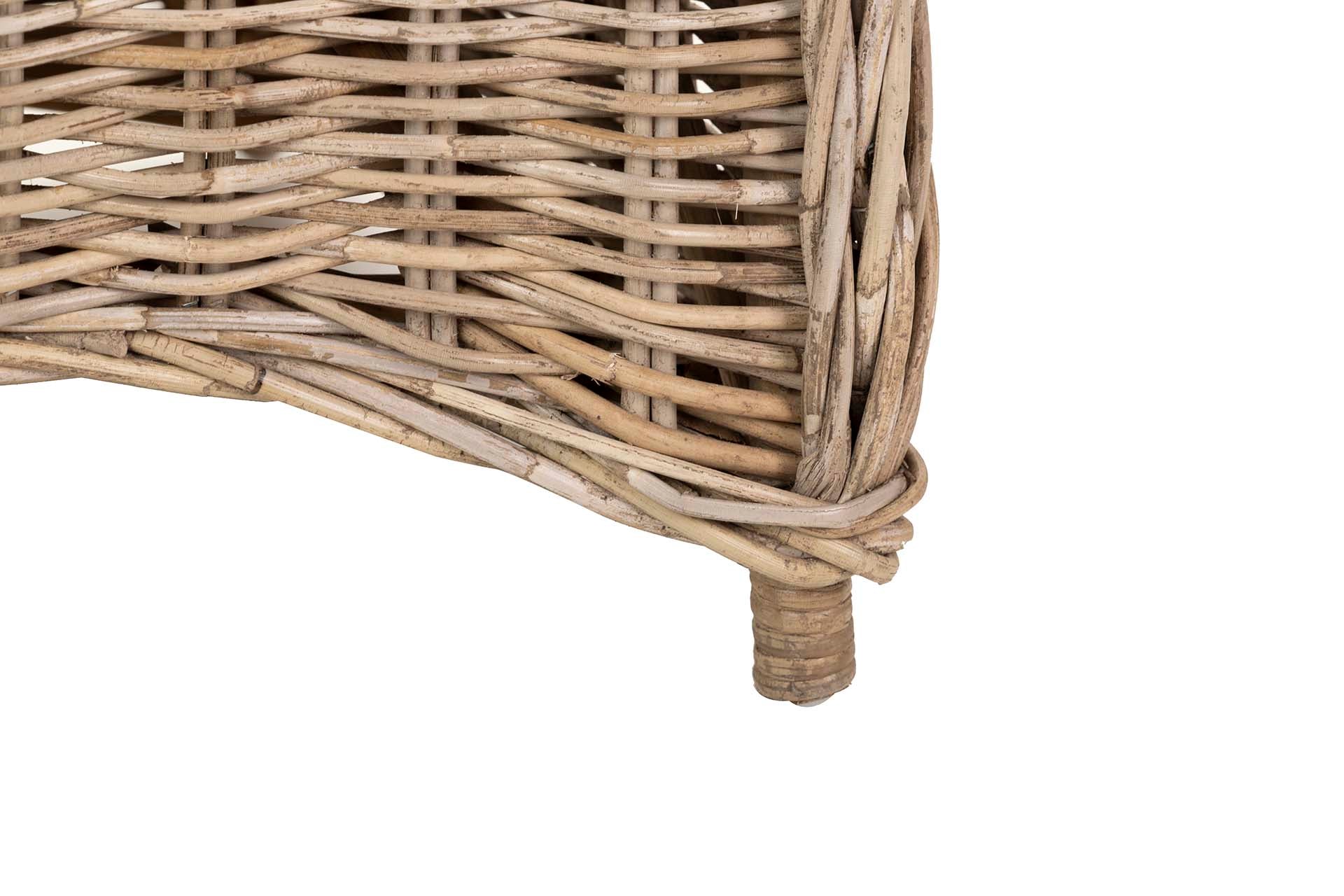 ARMCHAIR WITH BROWN RATTAN CUSHION 64x62x87 CM