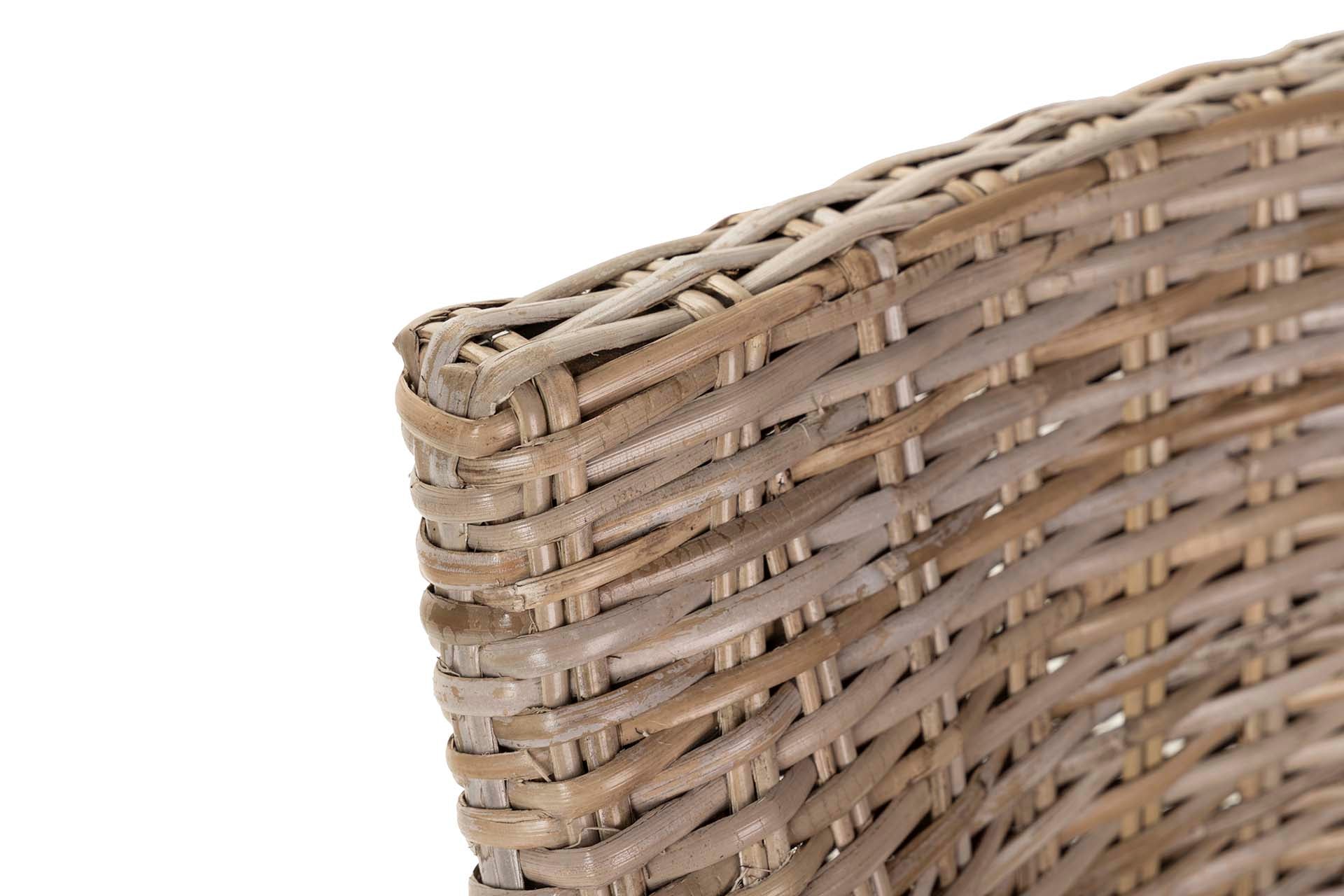 POLTRONA DE RATTAN DE MADEIRA MARROM 54x57x81 CM