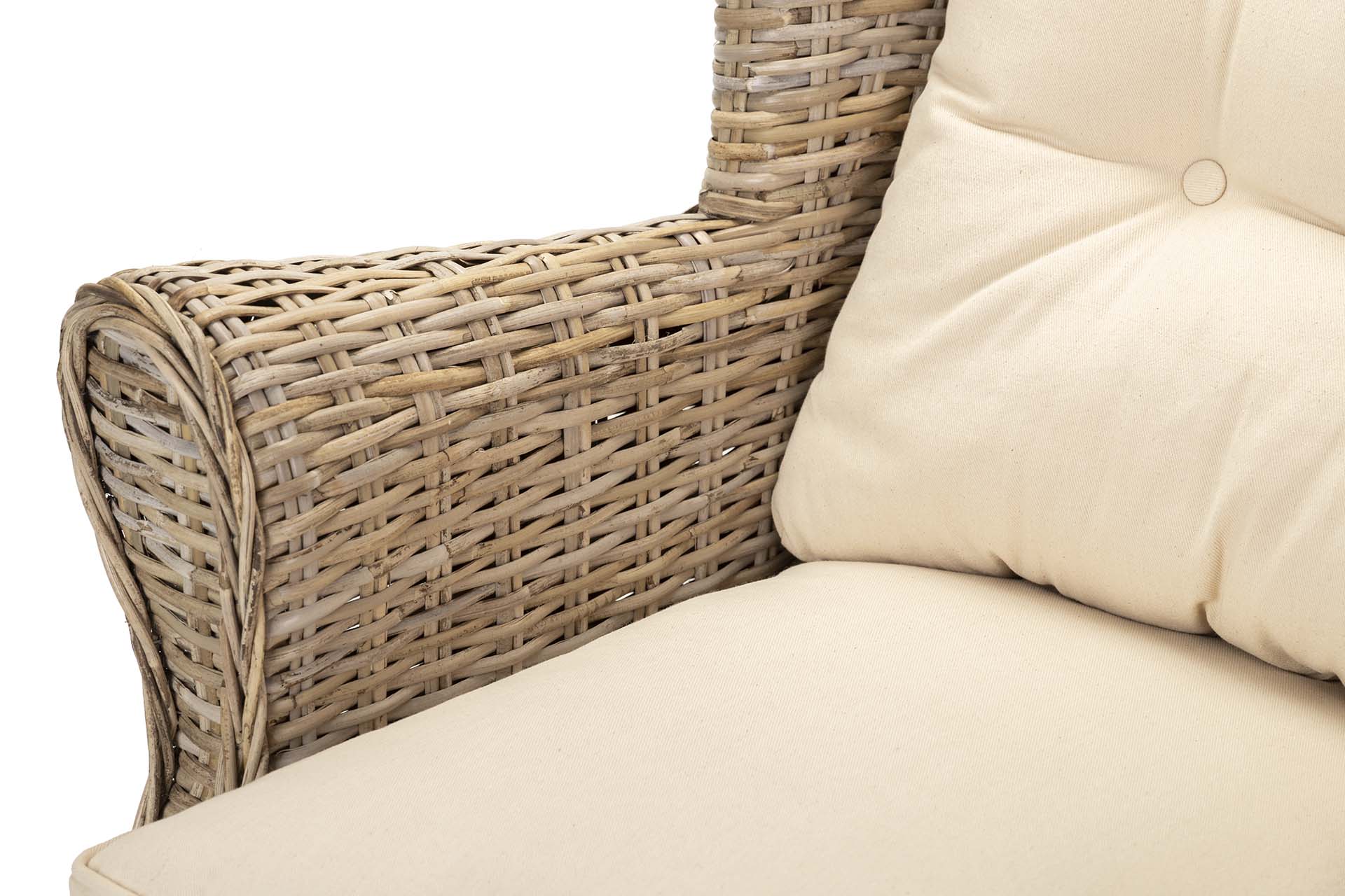 RATTAN ARMCHAIR WITH CUSHION 83x78x95 CM
