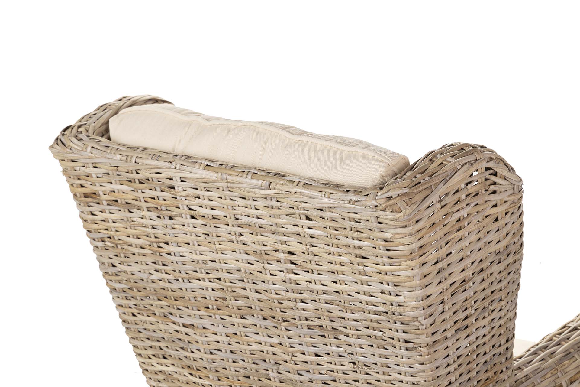 RATTAN ARMCHAIR WITH CUSHION 83x78x95 CM