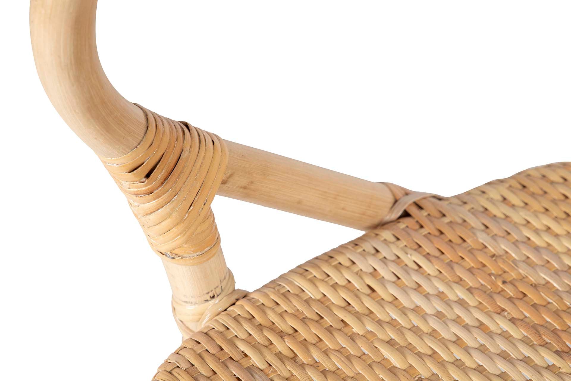 BROWN RATTAN CHAIR 60x55x92 CM