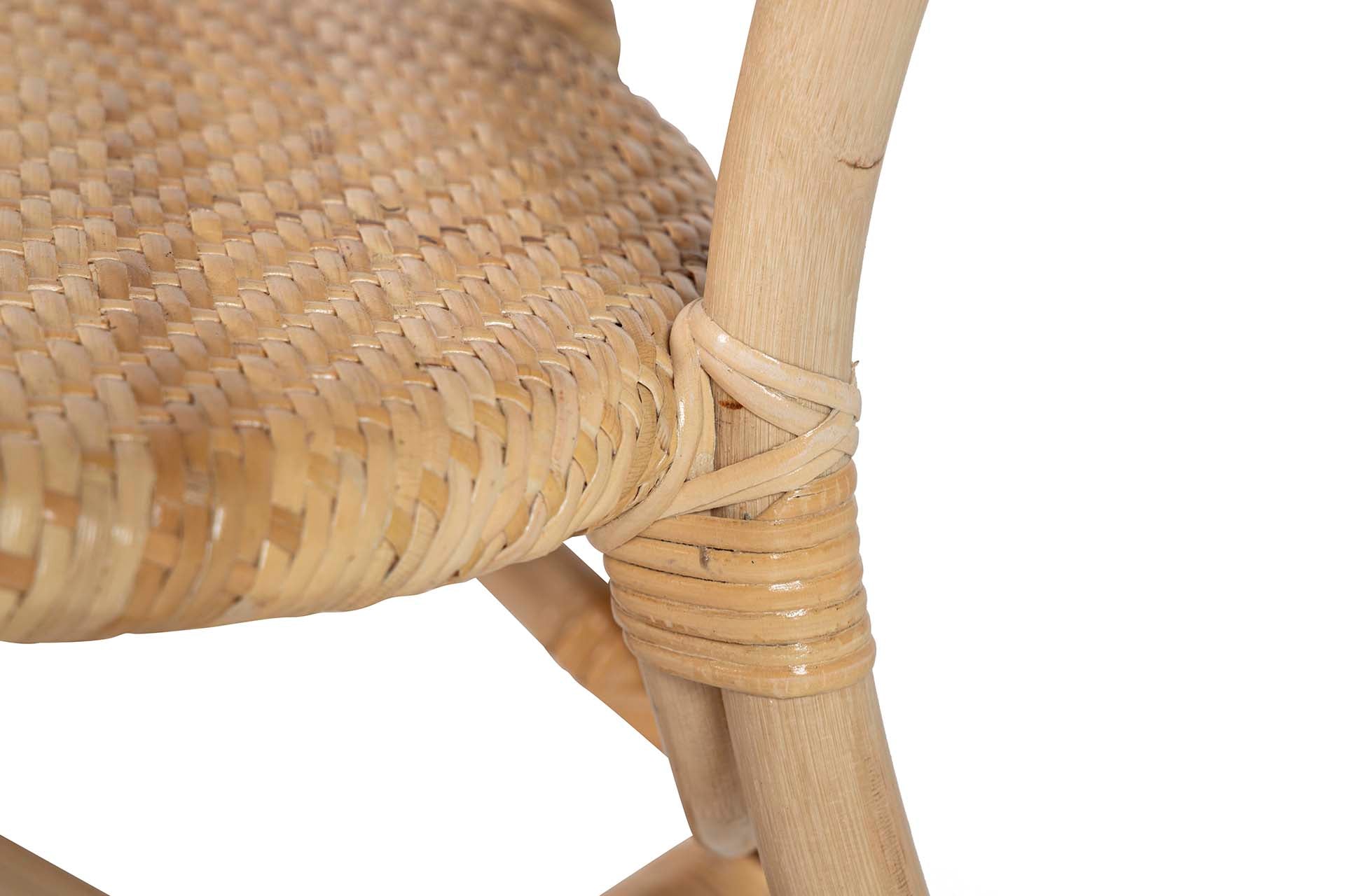 BROWN RATTAN CHAIR 60x55x92 CM