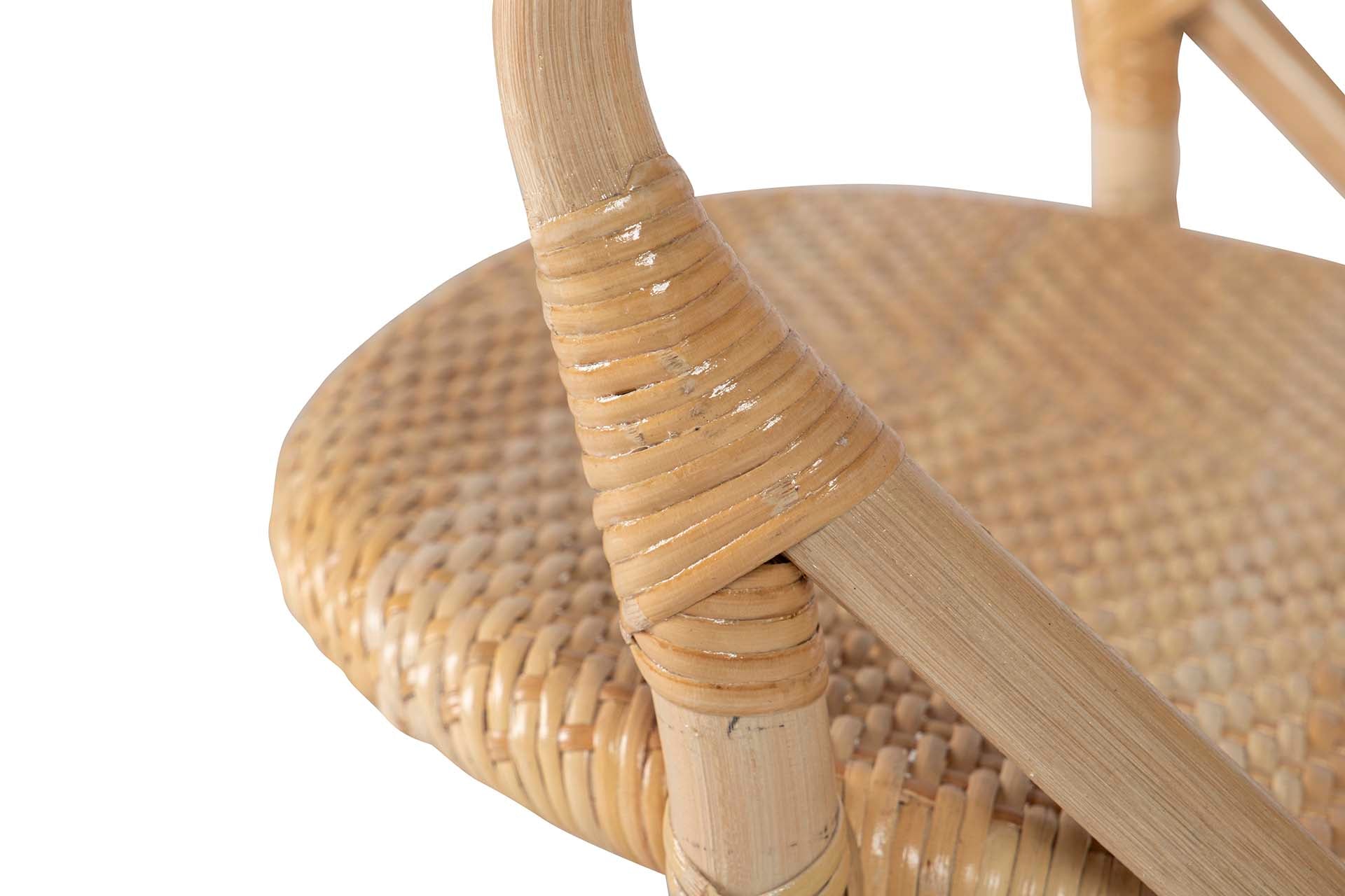 BROWN RATTAN CHAIR 60x55x92 CM