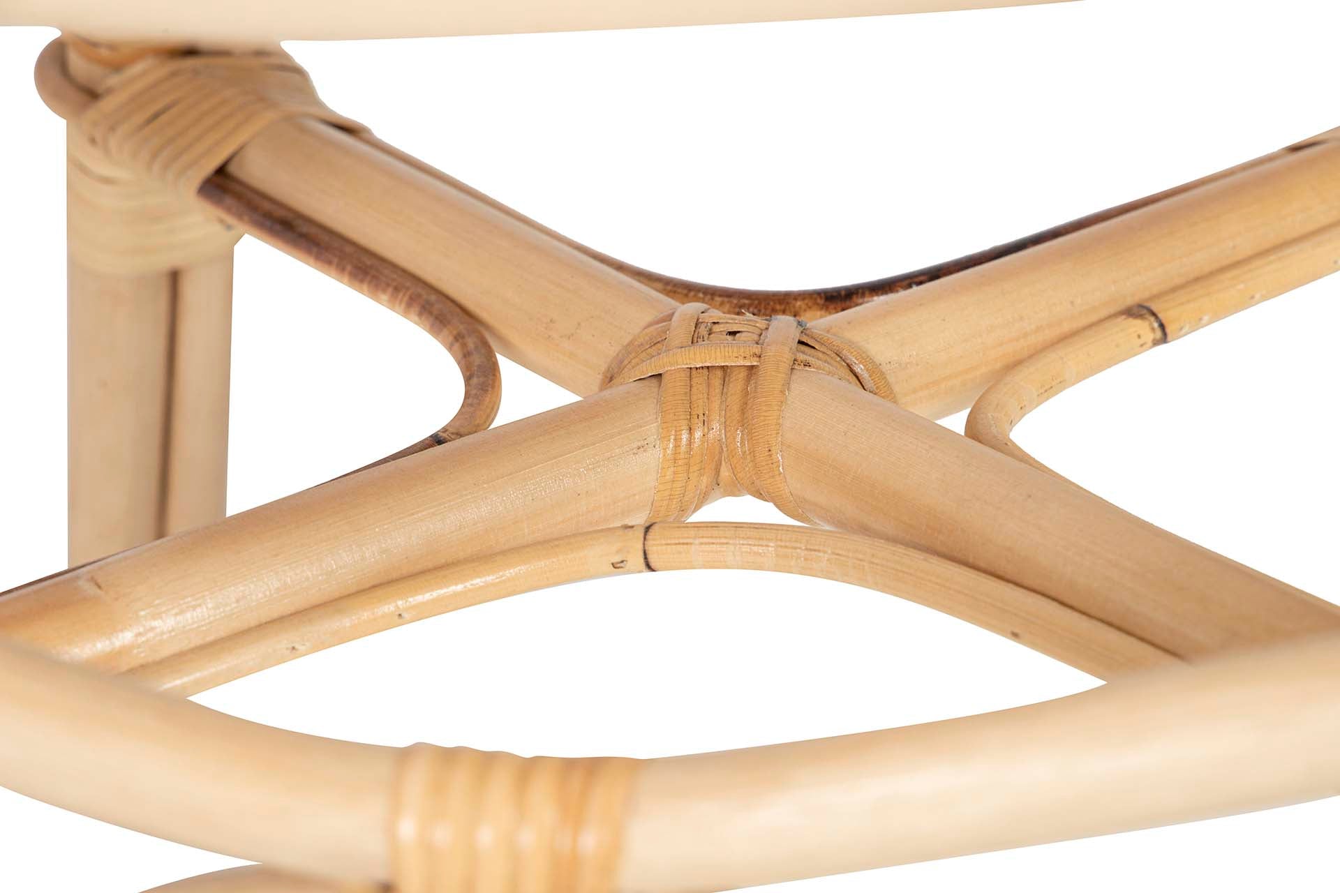 BROWN RATTAN CHAIR 60x55x92 CM