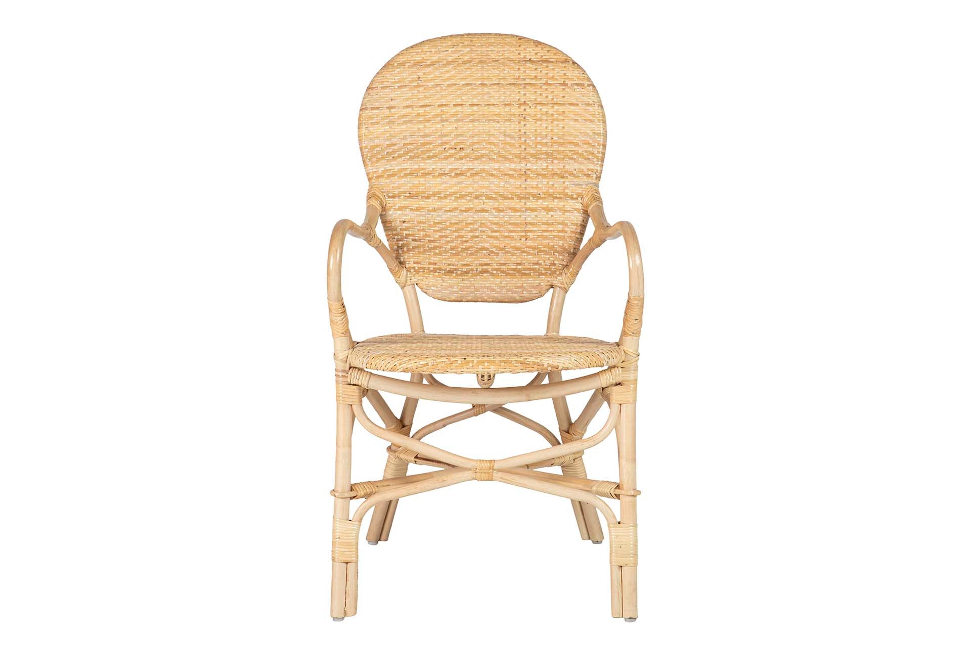 CADEIRA DE RATTAN MARROM 60x55x92 CM