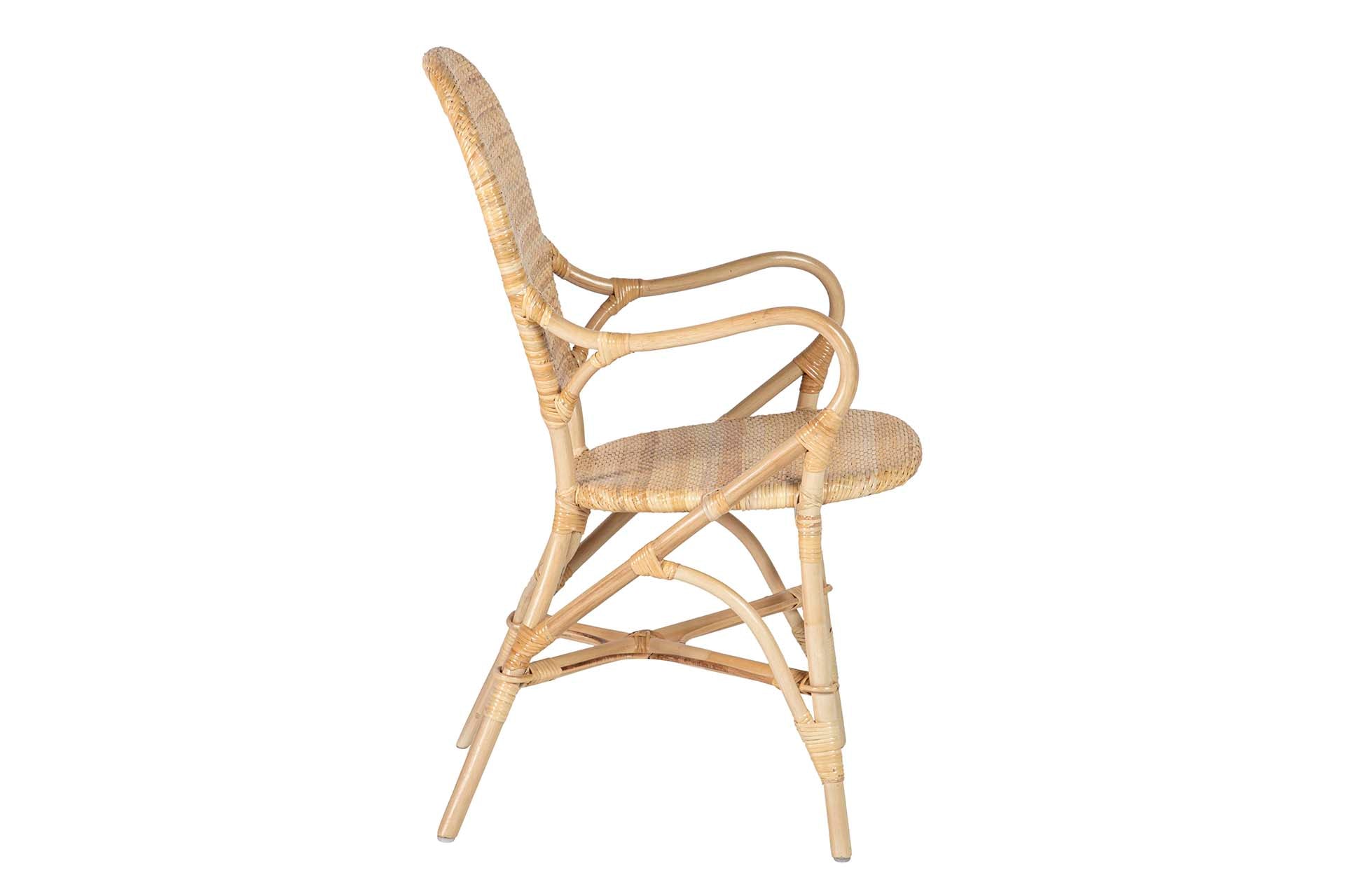 BROWN RATTAN CHAIR 60x55x92 CM