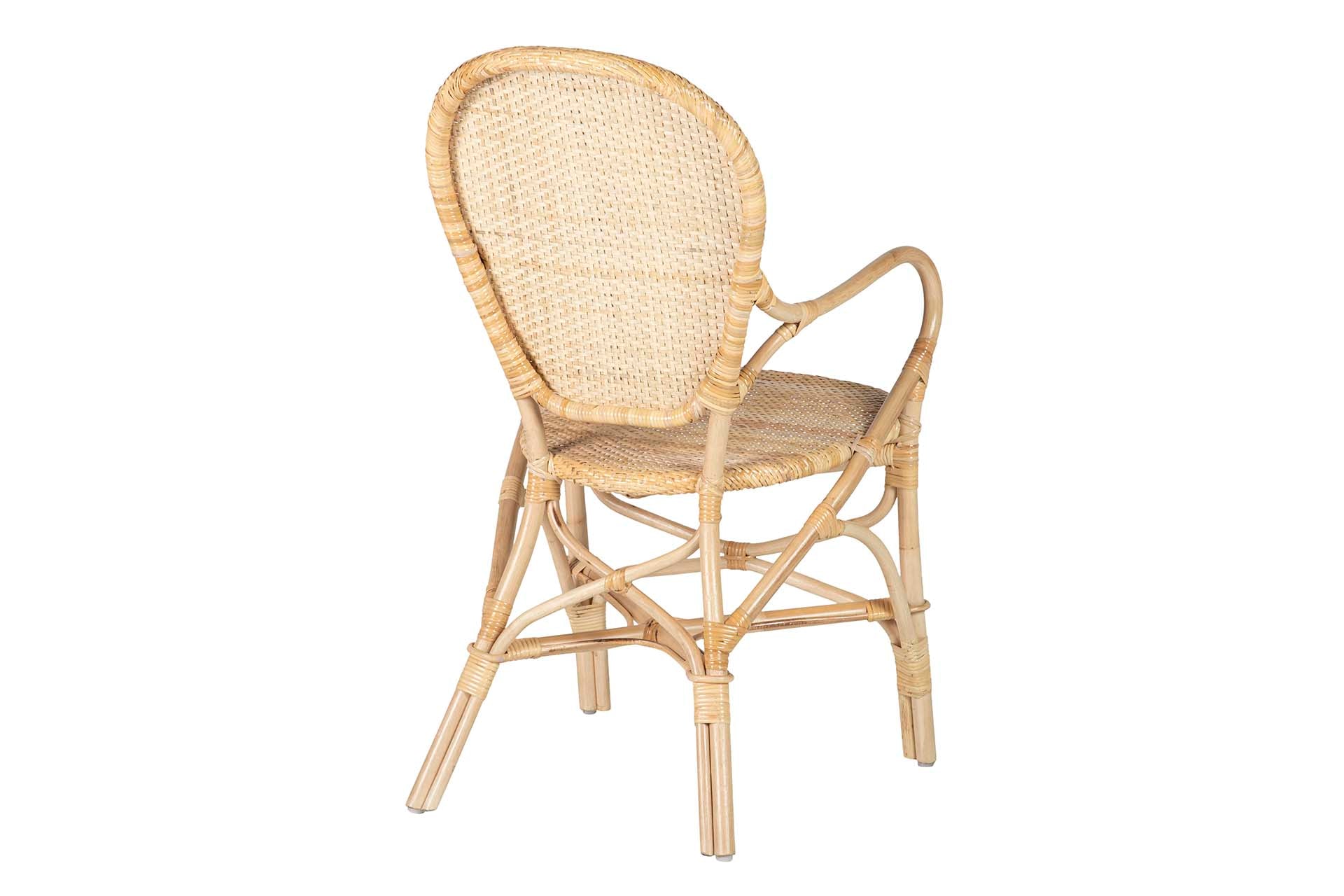 BROWN RATTAN CHAIR 60x55x92 CM