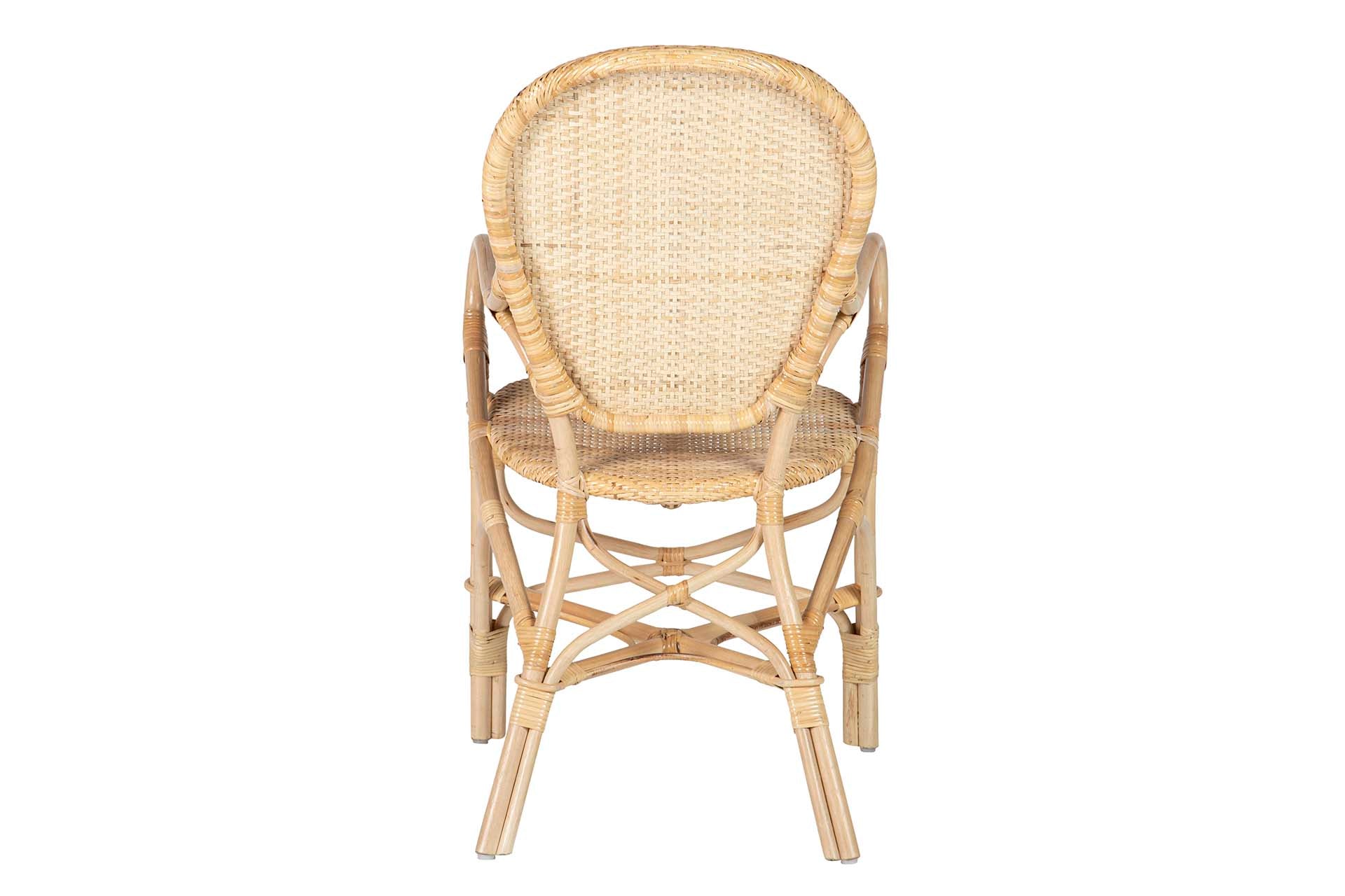 BROWN RATTAN CHAIR 60x55x92 CM