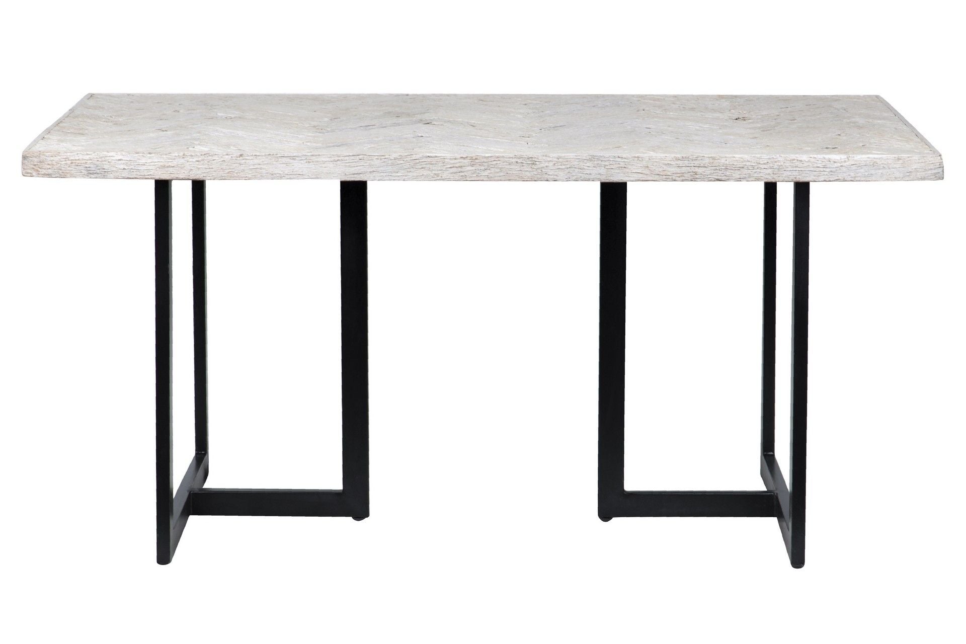 MESA COMEDOR MADERA MANGO METAL 160x90x76 CM