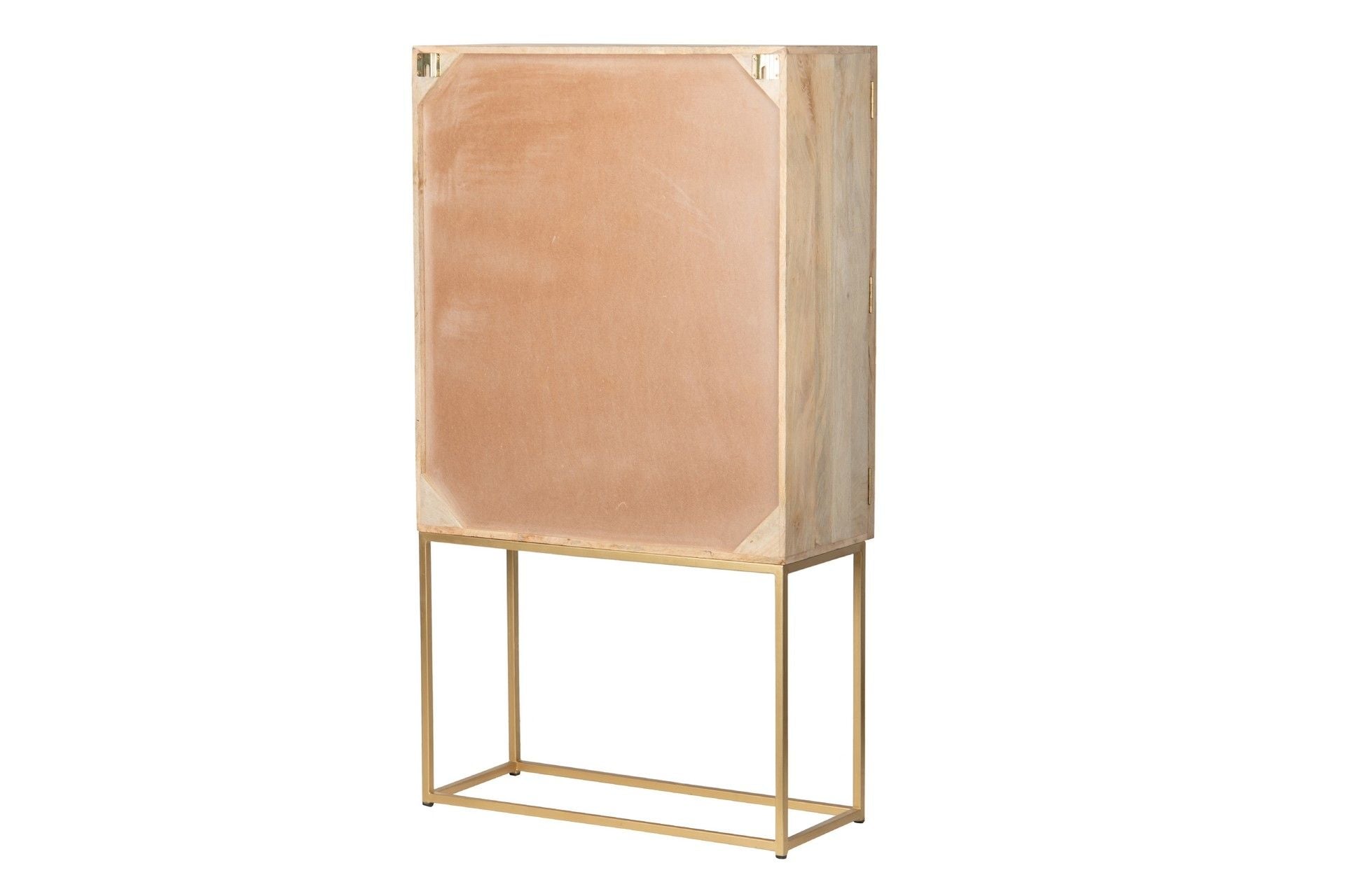 CABINET ALTO MADERA MANGO-METAL 90x40x165 CM