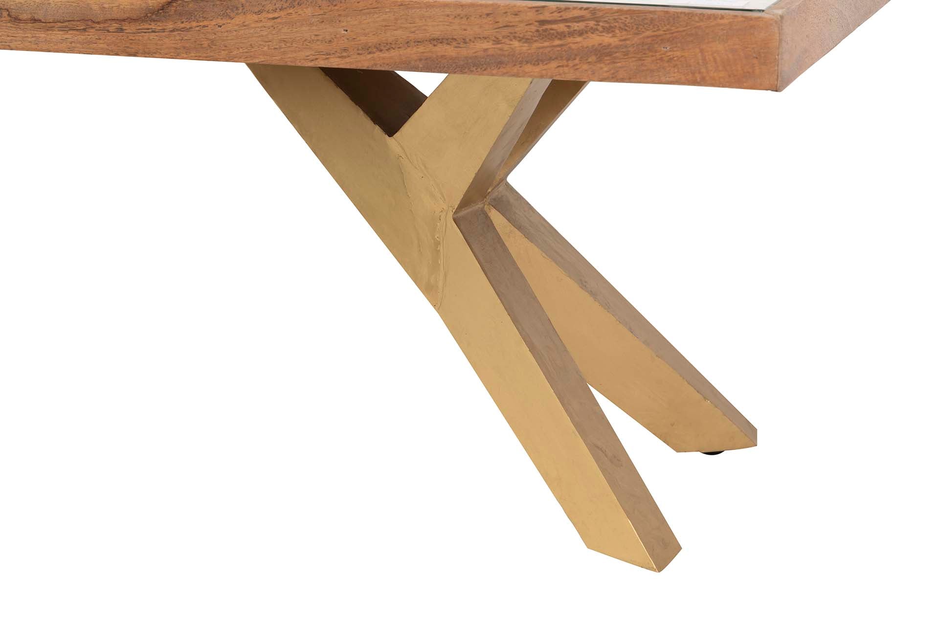 MESA DE CENTRO MADERA METAL MUMBAI 125x65x45 CM