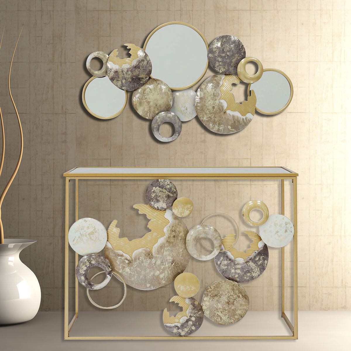 Wall Mirror Decoration 100X56Cm