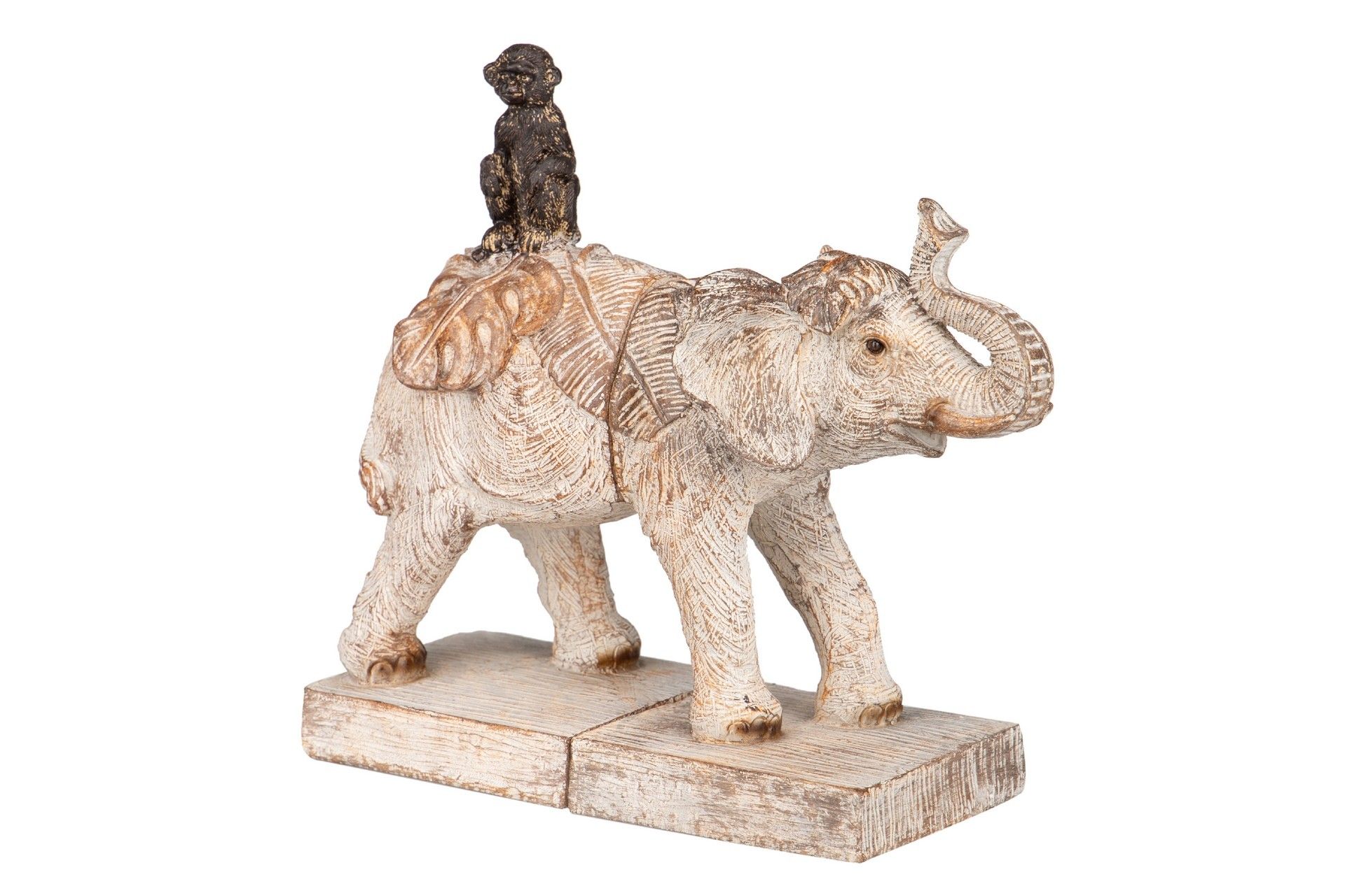 SET OF 2 RESIN ELEPHANT BOOKENDS 25x10x22 CM