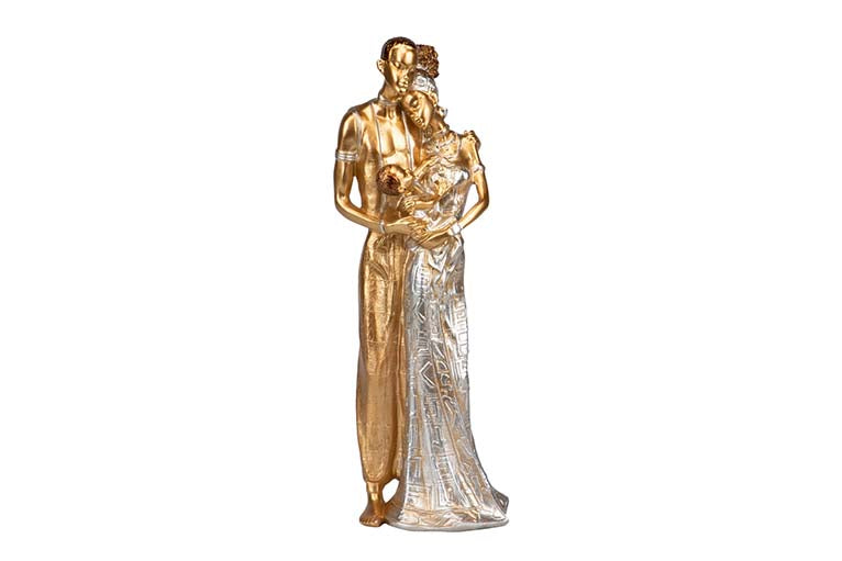 MASSAI FAMILY RESIN FIGURE 11x6x28 CM