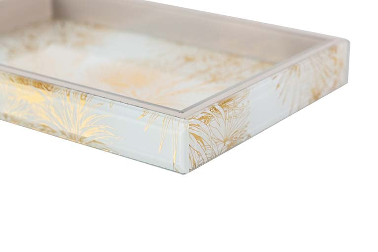 BANDEJA CRISTAL IMPRESION FOIL 26x18x3 CM