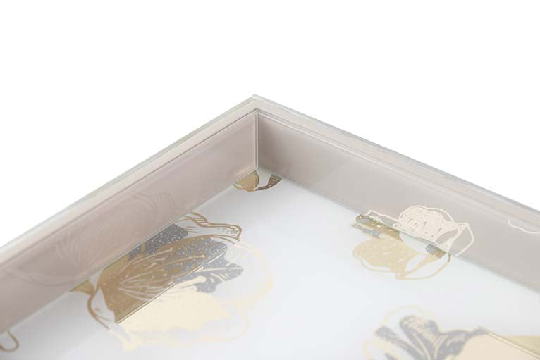 BANDEJA CRISTAL IMPRESION FOIL 26x18x3 CM