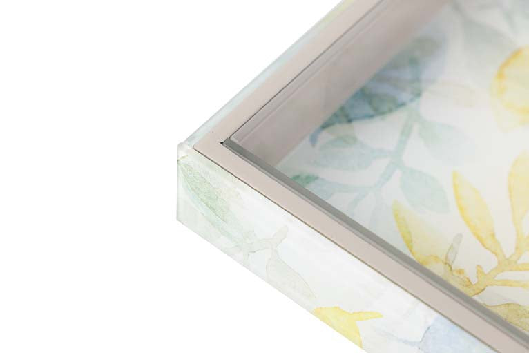 BANDEJA CRISTAL IMPRESION FOIL 26x18x3 CM