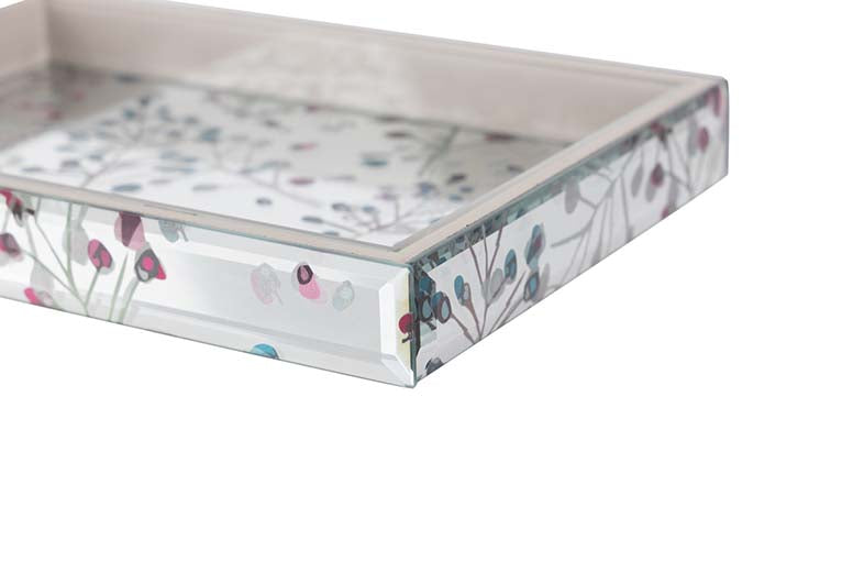 BANDEJA CRISTAL IMPRESION FOIL 26x18x3 CM