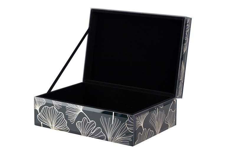 CAJA CRISTAL IMPRESION FOIL 26x18x10 CM