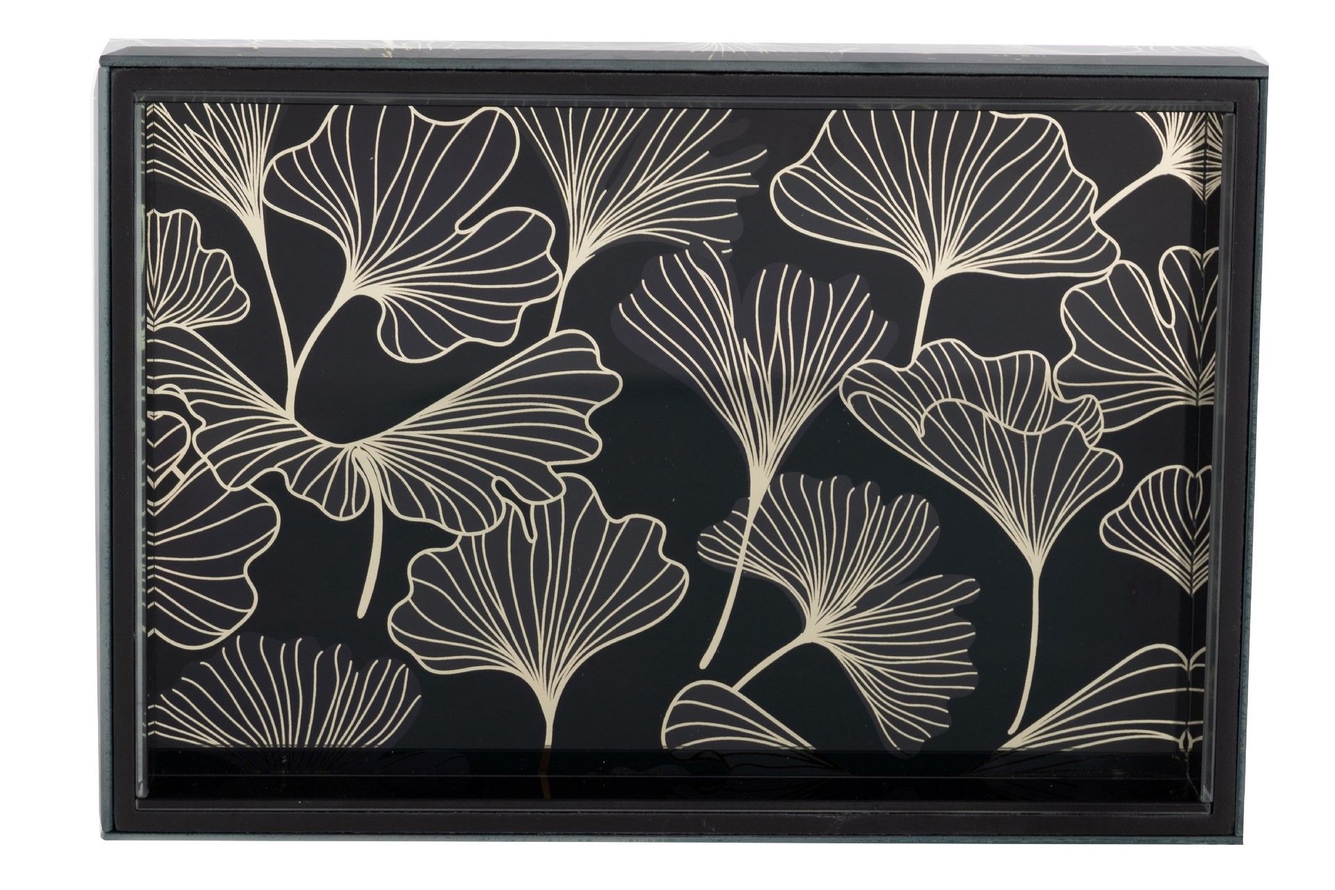 BANDEJA CRISTAL IMPRESION FOIL 26x18x3 CM