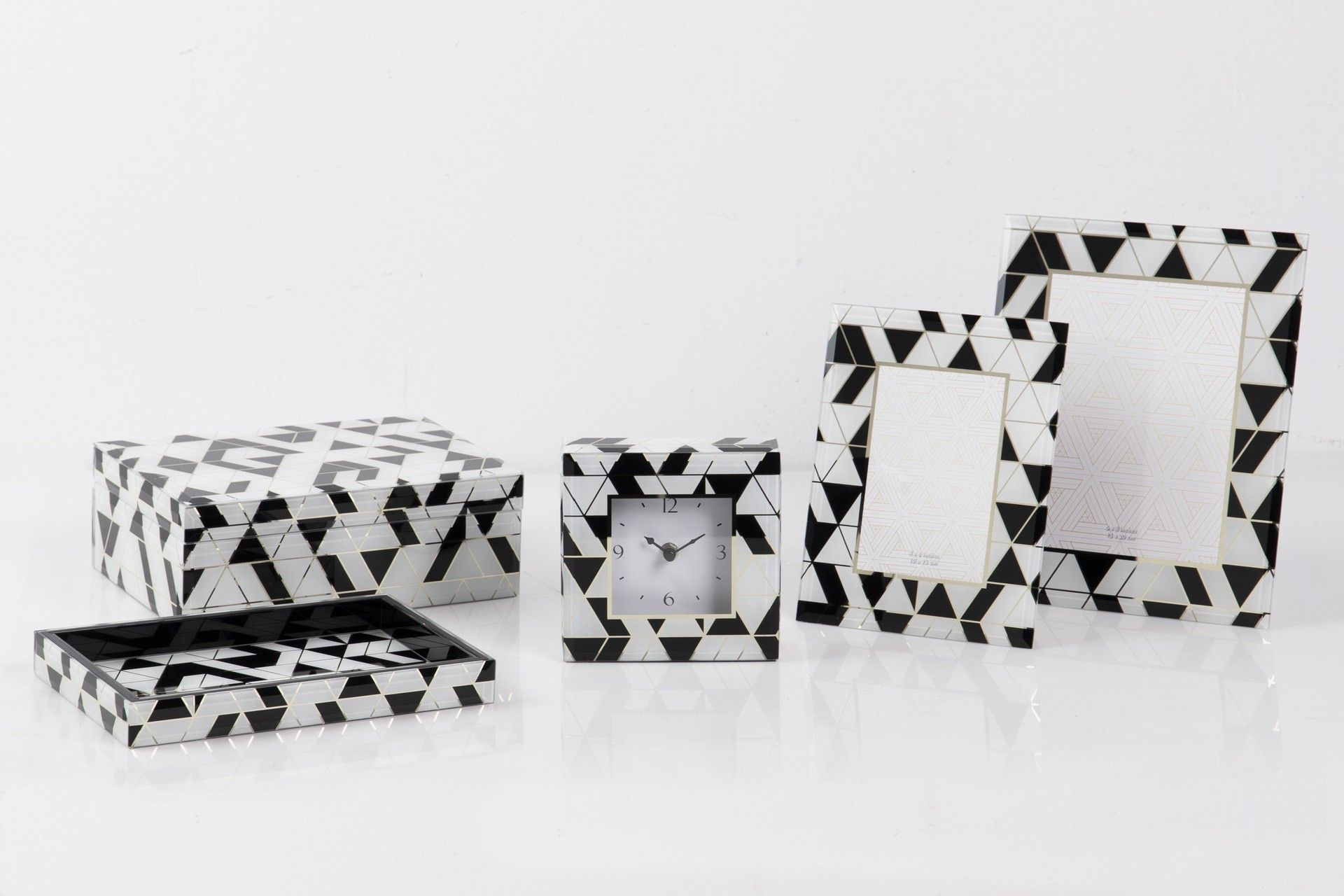 RELOJ CRISTAL IMPRESION FOIL 15x5x15 CM