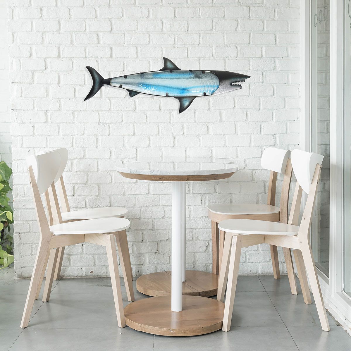 Decoração de parede de tubarão