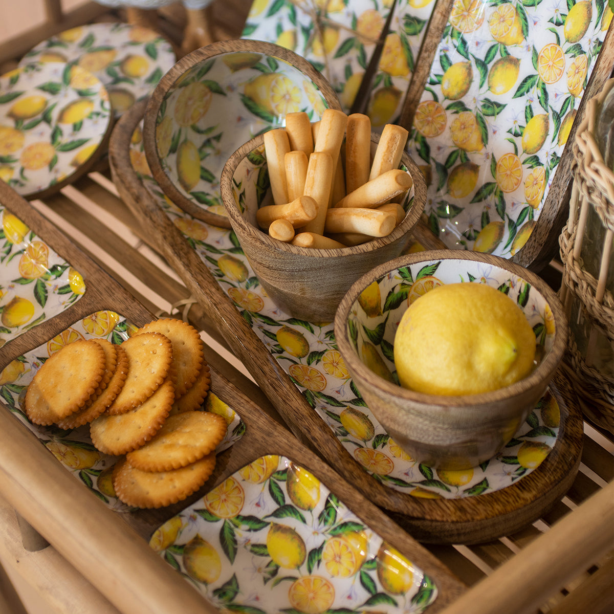 Lemon Tray with 3 Bowls