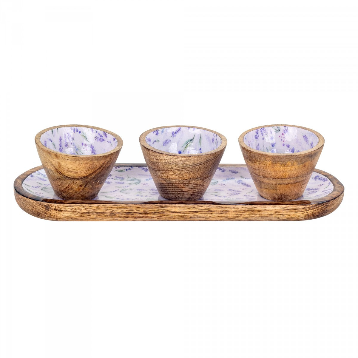 Lavender Tray with 3 Bowls