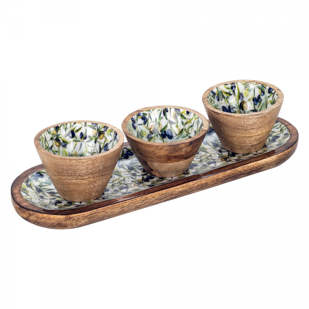 Olive Tray with 3 Bowls