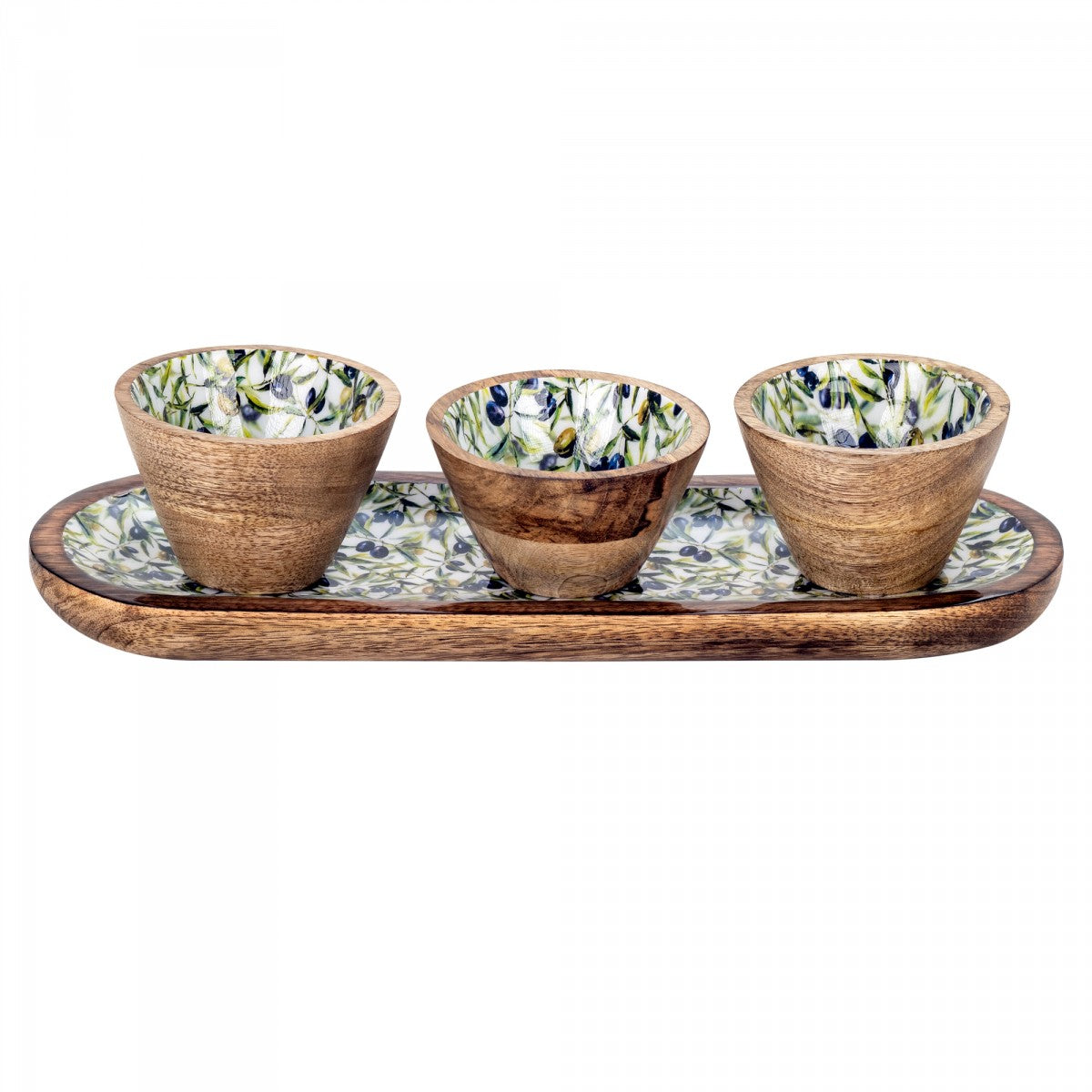 Olive Tray with 3 Bowls