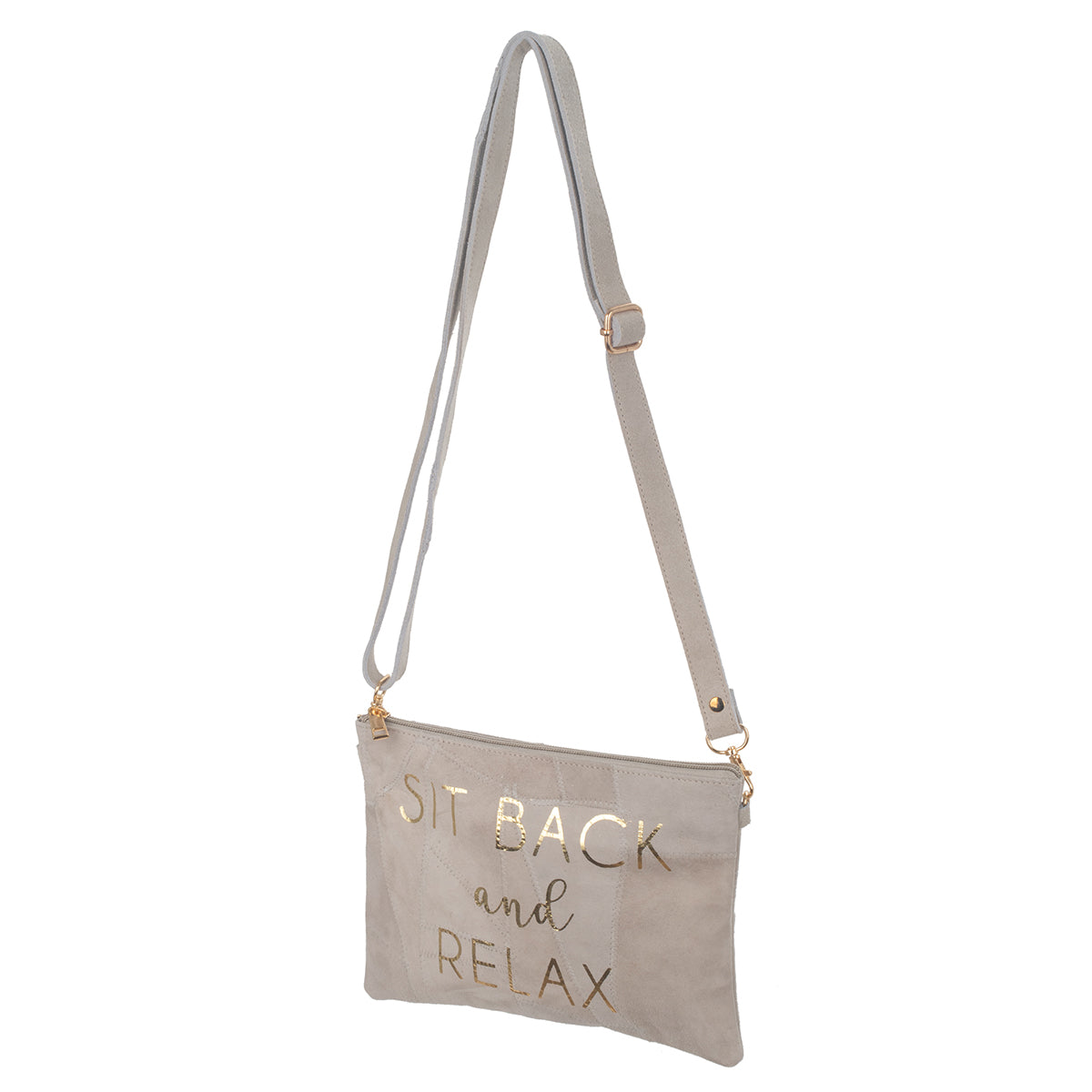 Bolsa de couro mensageiro com texto 18X24