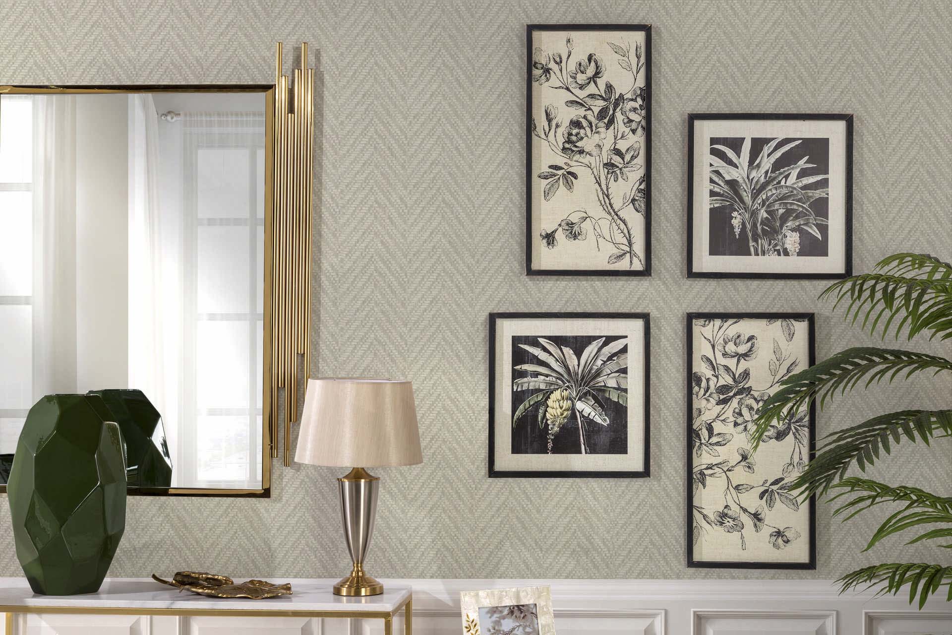 SET 2 CUADROS PALMERAS CON MARCO NEGRO 39x2x39 CM