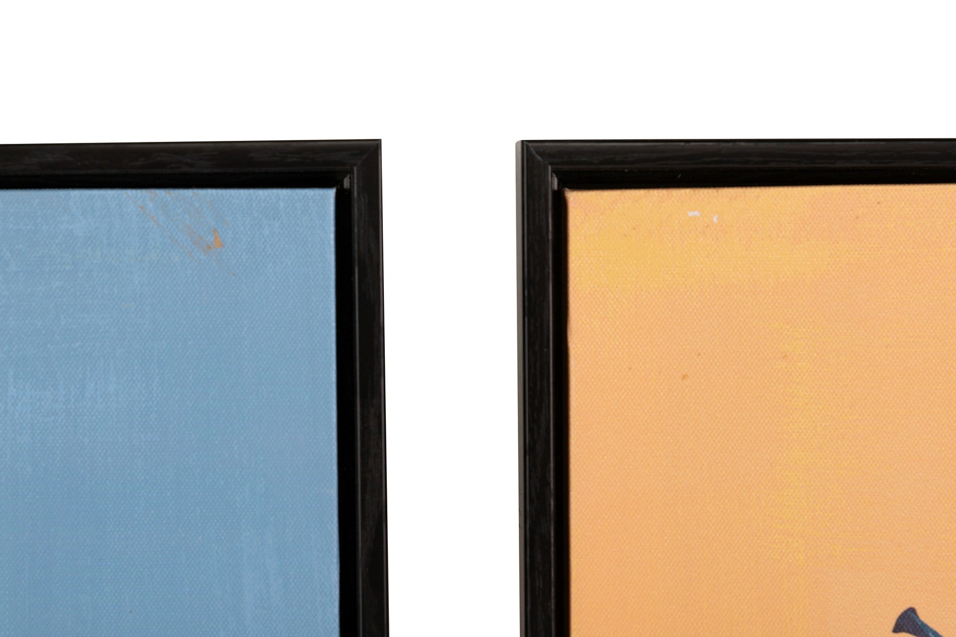 CONJUNTO DE 2 QUADROS DE BORBOLETAS COM MOLDURA PRETA 60x4x90 CM