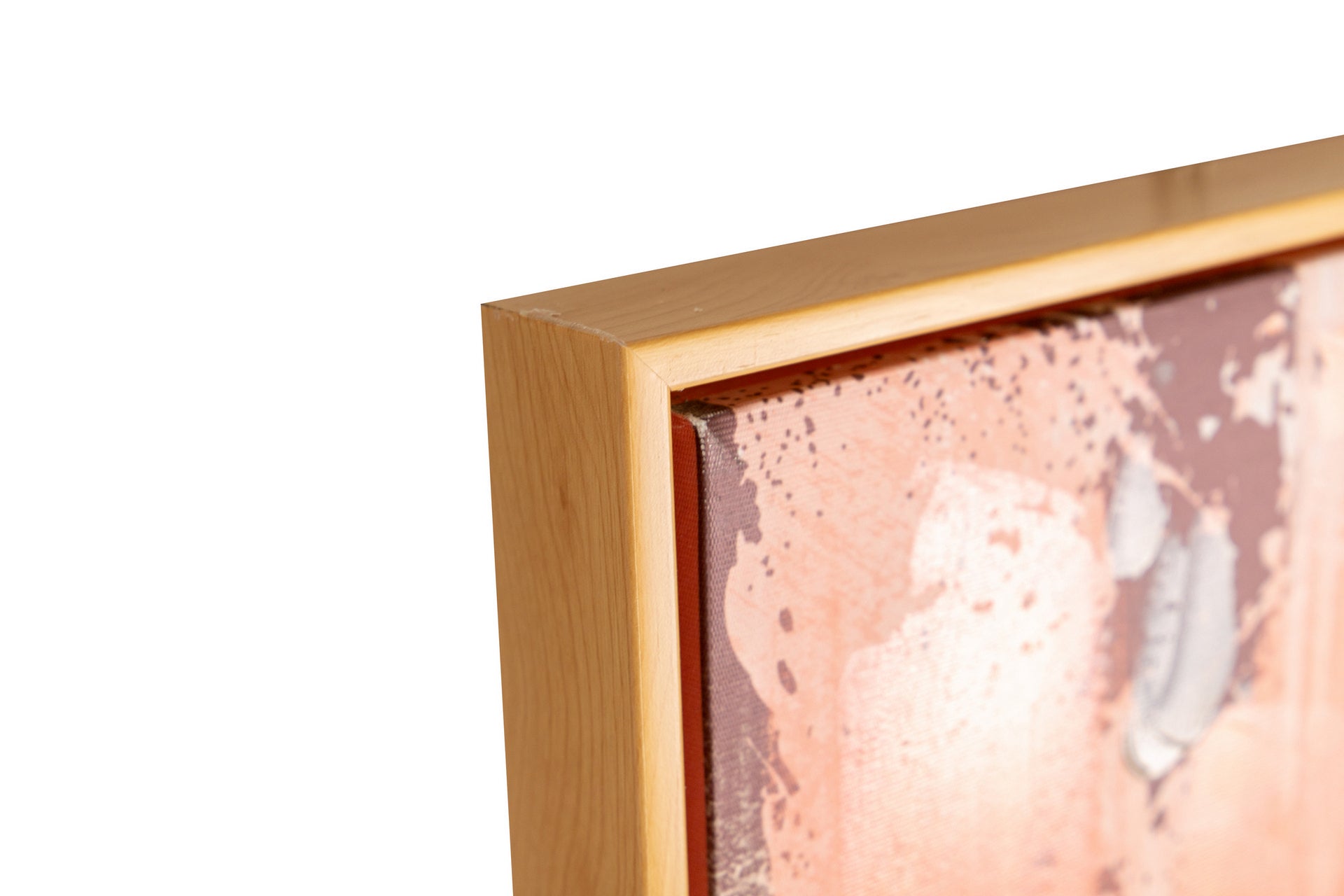 ABSTRACT PAINTING WITH BEIGE FRAME 90x4x180 CM